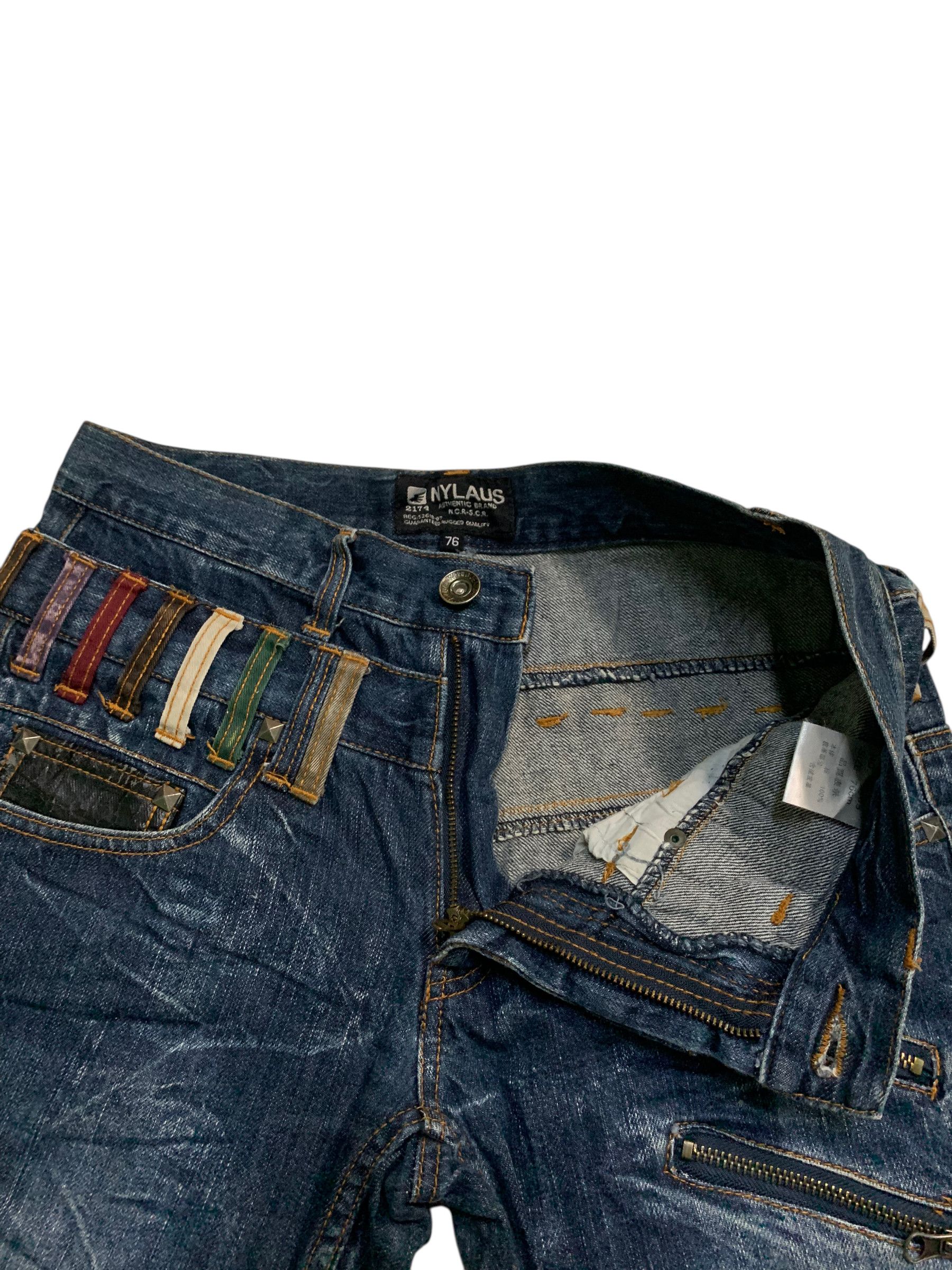 PPFM CLAWNMARK💥NYALUS DOUBLE WAIST RUSTY DISTRESSED DENIM Size US 29 - 15 Thumbnail