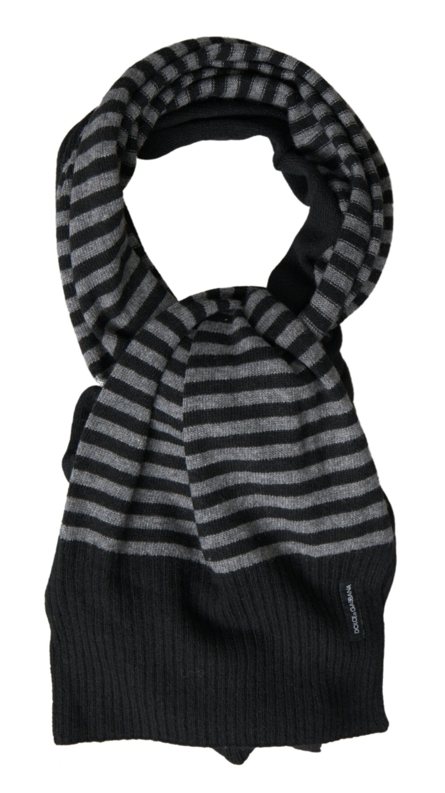 Dolce & Gabbana Elegant Striped Wool Blend Men's Men's Scarf Size ONE SIZE - 1 Thumbnail