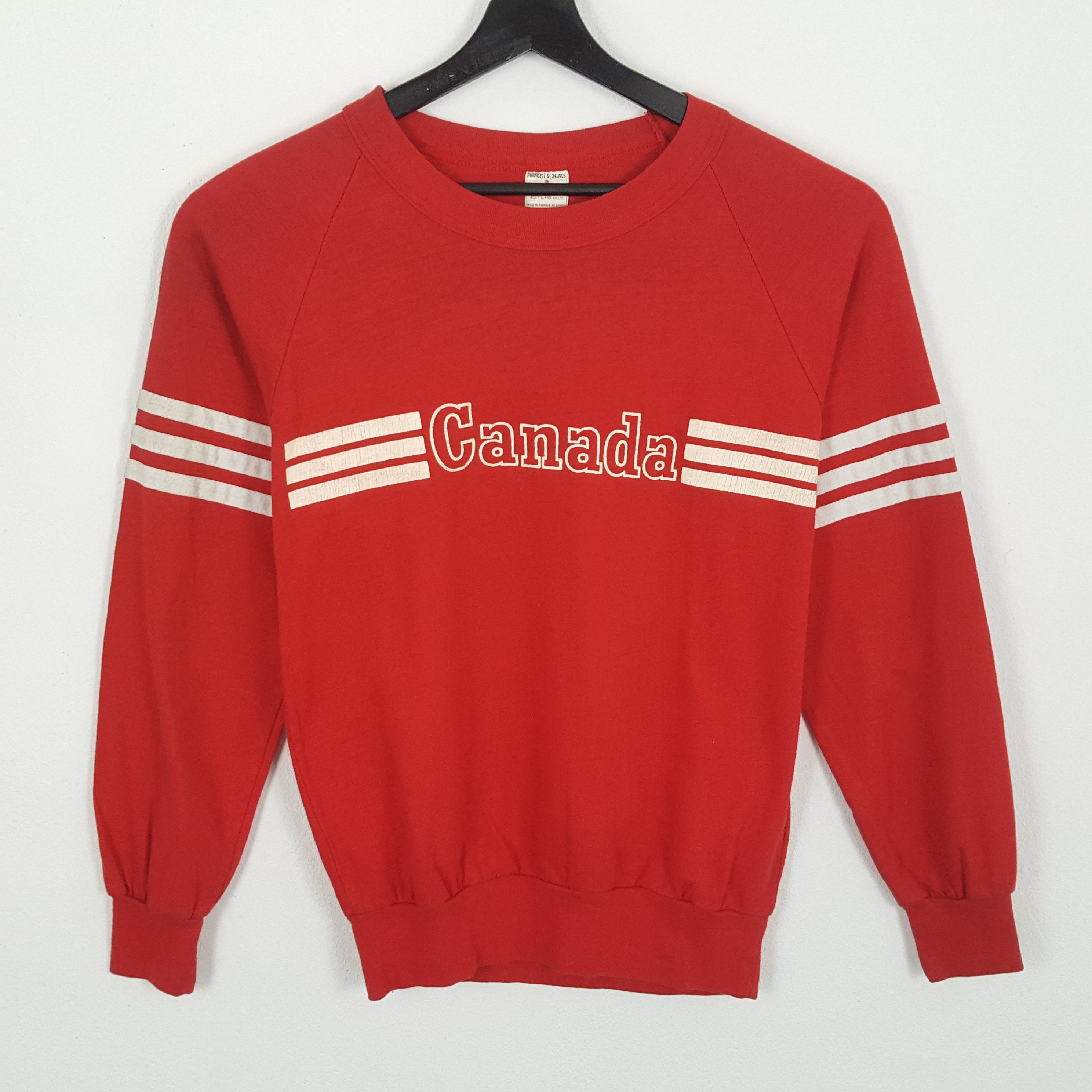 Vintage CANADA Center Design Three Stripes Style Vintage Sweatshirt Size US S / EU 44-46 / 1 - 1 Thumbnail