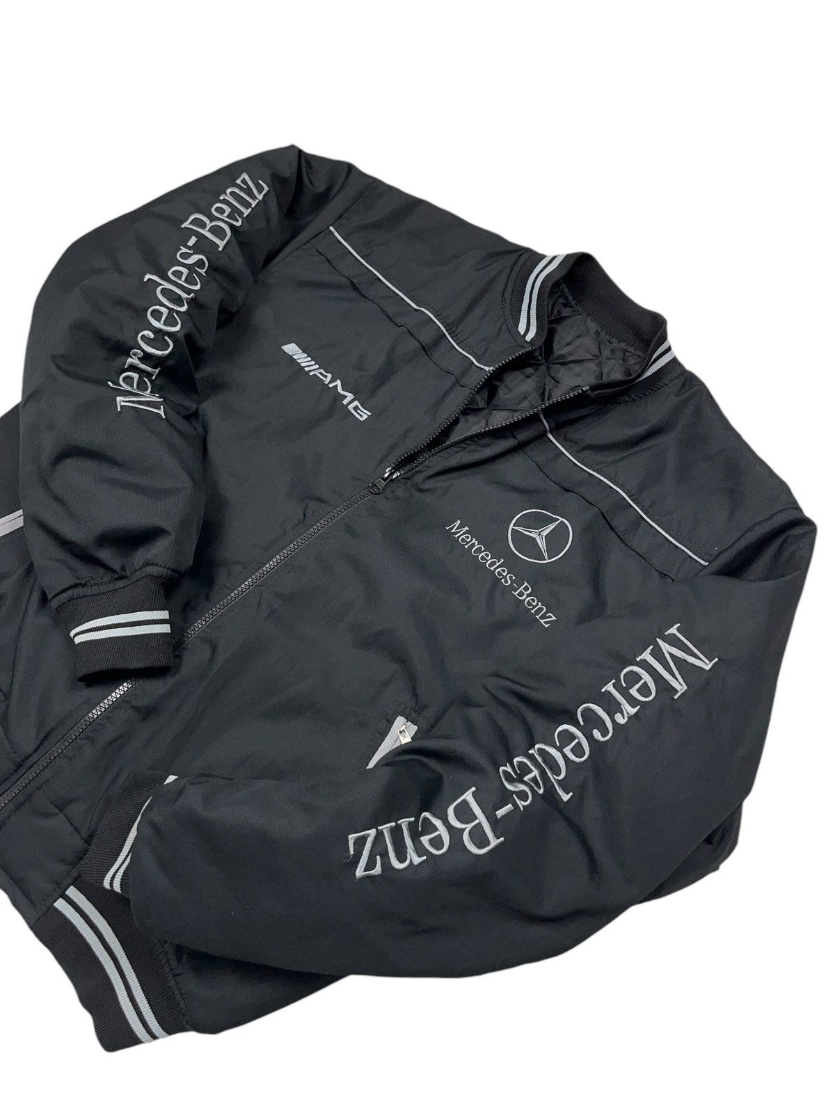 Mercedes-Benz Vintage AMG Mercedes Benz Racing Bomber Jacket Siemens Size US L / EU 52-54 / 3 - 3 Thumbnail