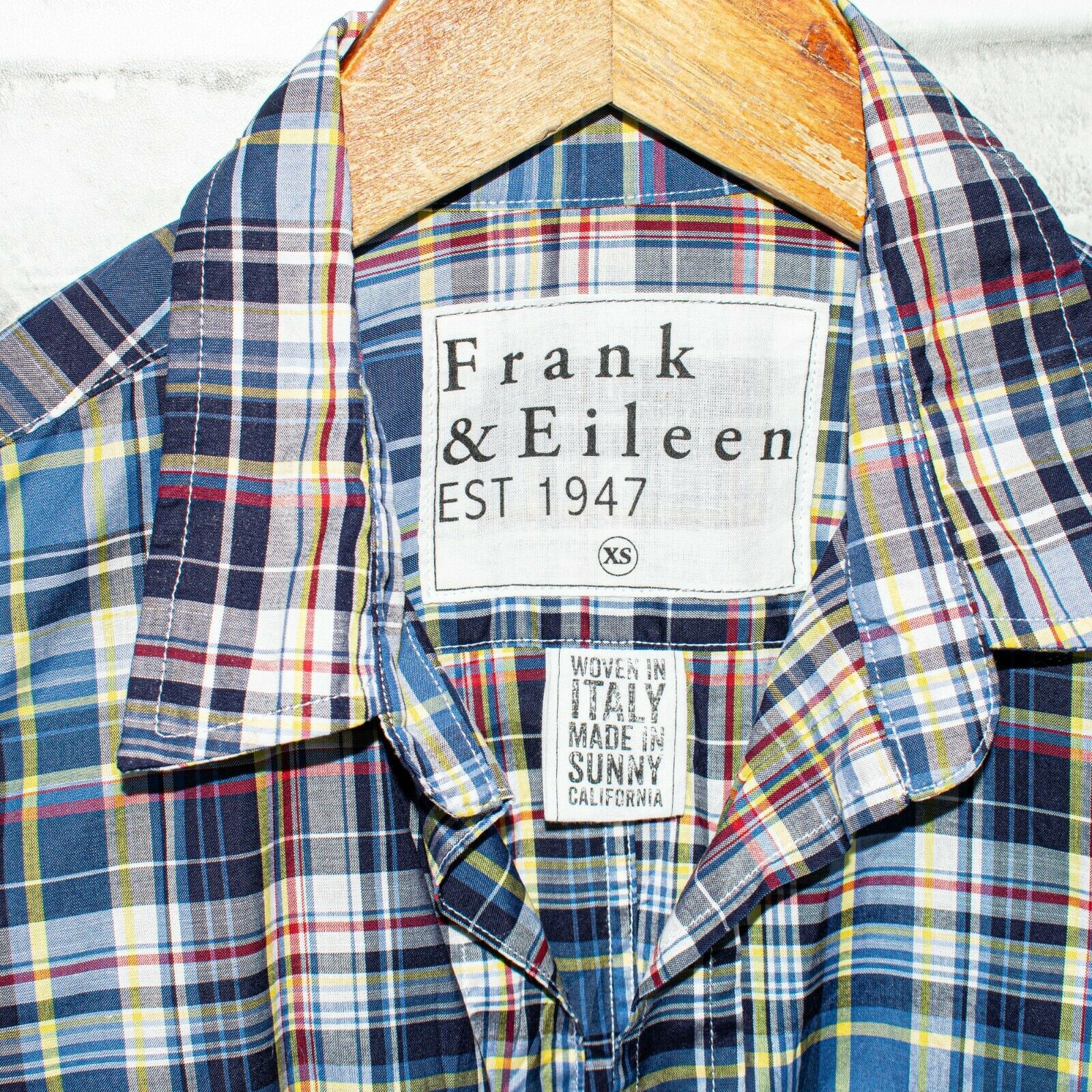 Frank & Eileen Frank & Eileen Women's Button up BARRY Shirt Blue Madras Size XS / US 0-2 / IT 36-38 - 2 Thumbnail