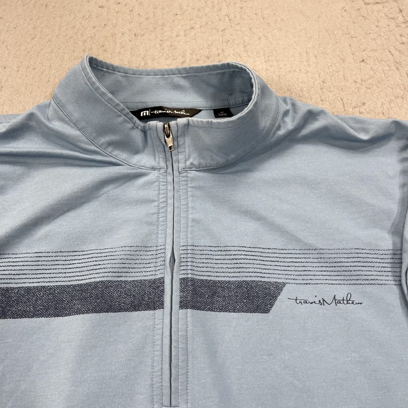 TravisMathew Travis Mathew Jacket Paynes Valley Mens XL Blue 1/4 Zip Pullover Golf Activewear Casual Size US XL / EU 56 / 4 - 2 Thumbnail