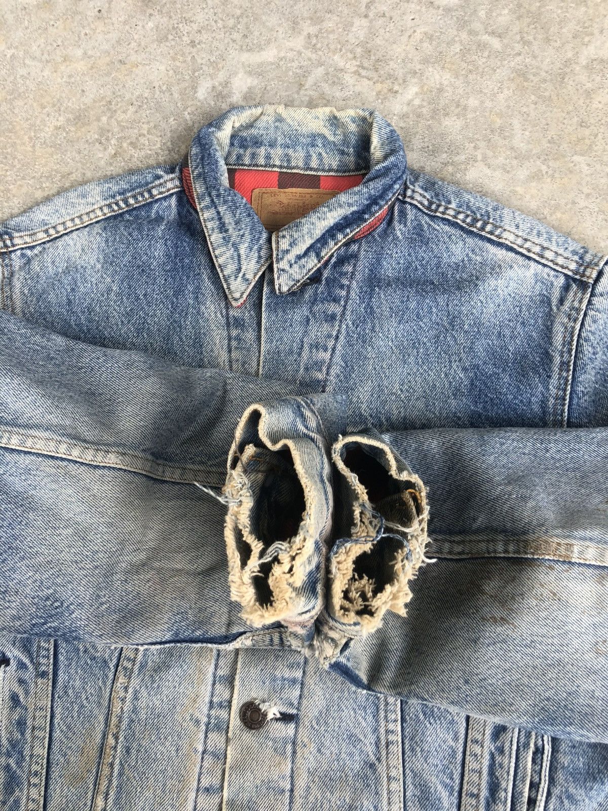 Levi's Vintage 80s Levi’s Blanket Lined Denim Jacket Distressed Size US M / EU 48-50 / 2 - 21 Thumbnail