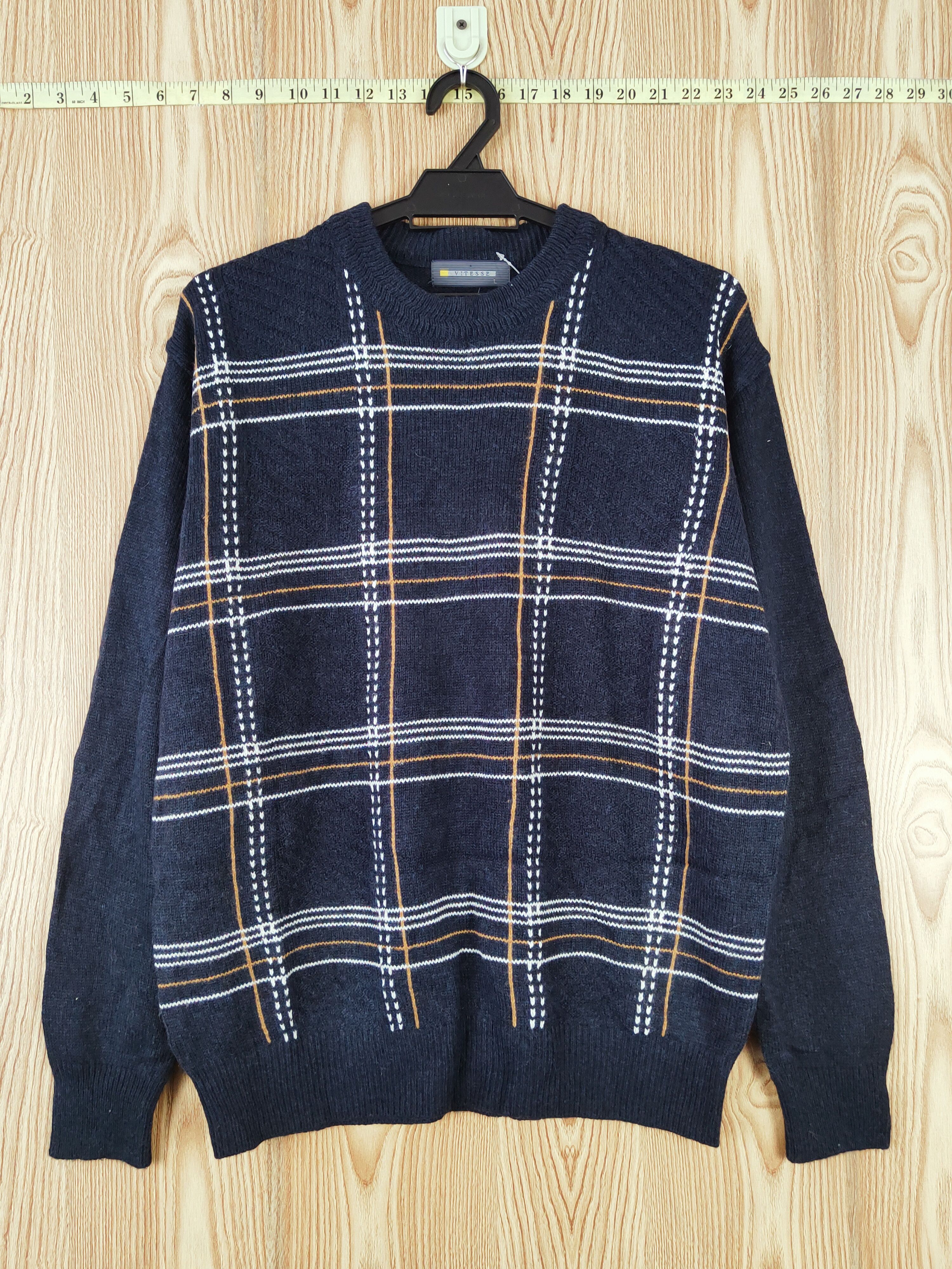 Homespun Knitwear × Japanese Brand × Vintage Vitesse Navy Knitwear Sweatshirts #W821 Size US L / EU 52-54 / 3 - 1 Thumbnail