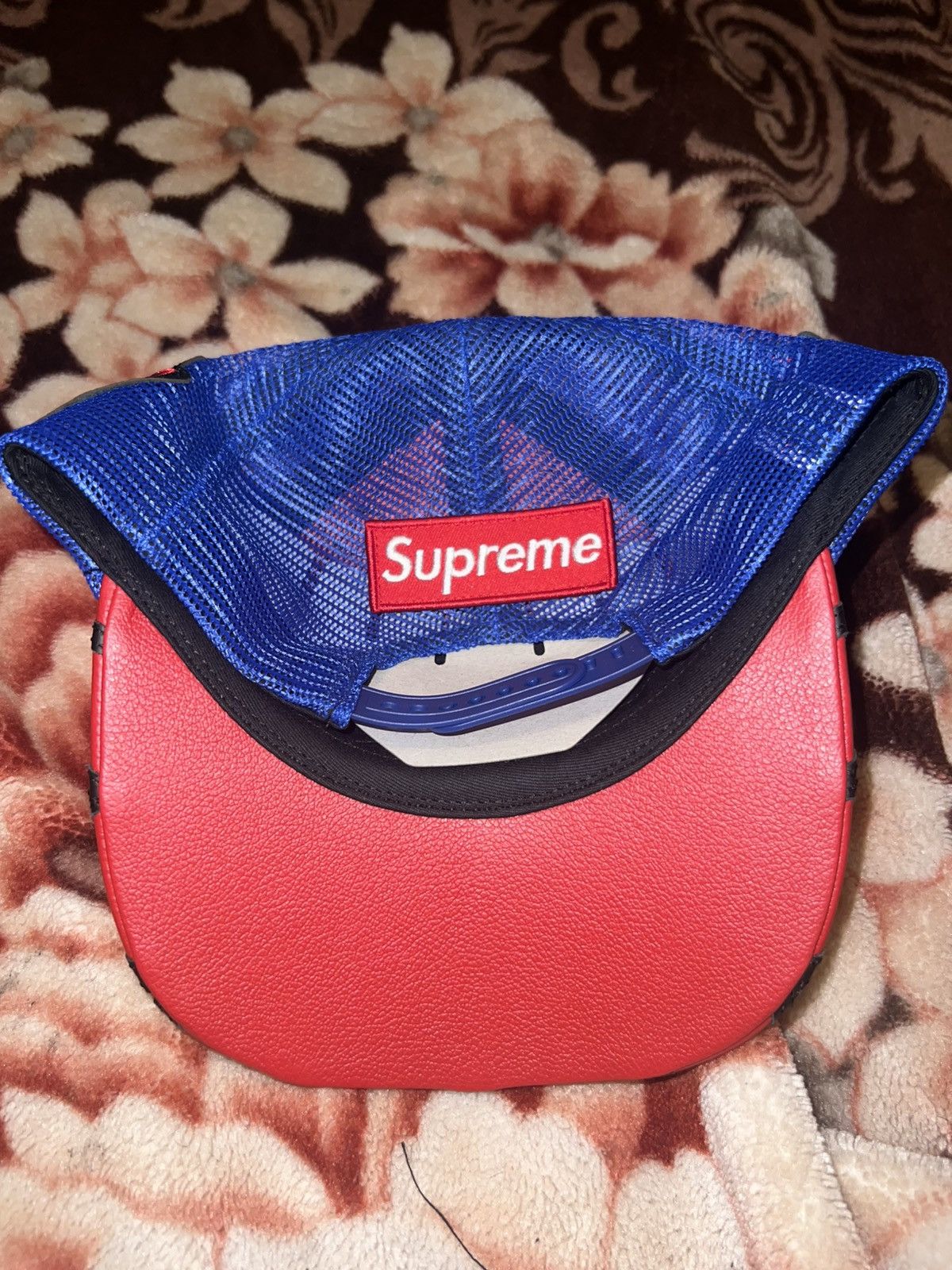 Supreme Vanson Leathers SpiderMan 6 Panel Hat Red