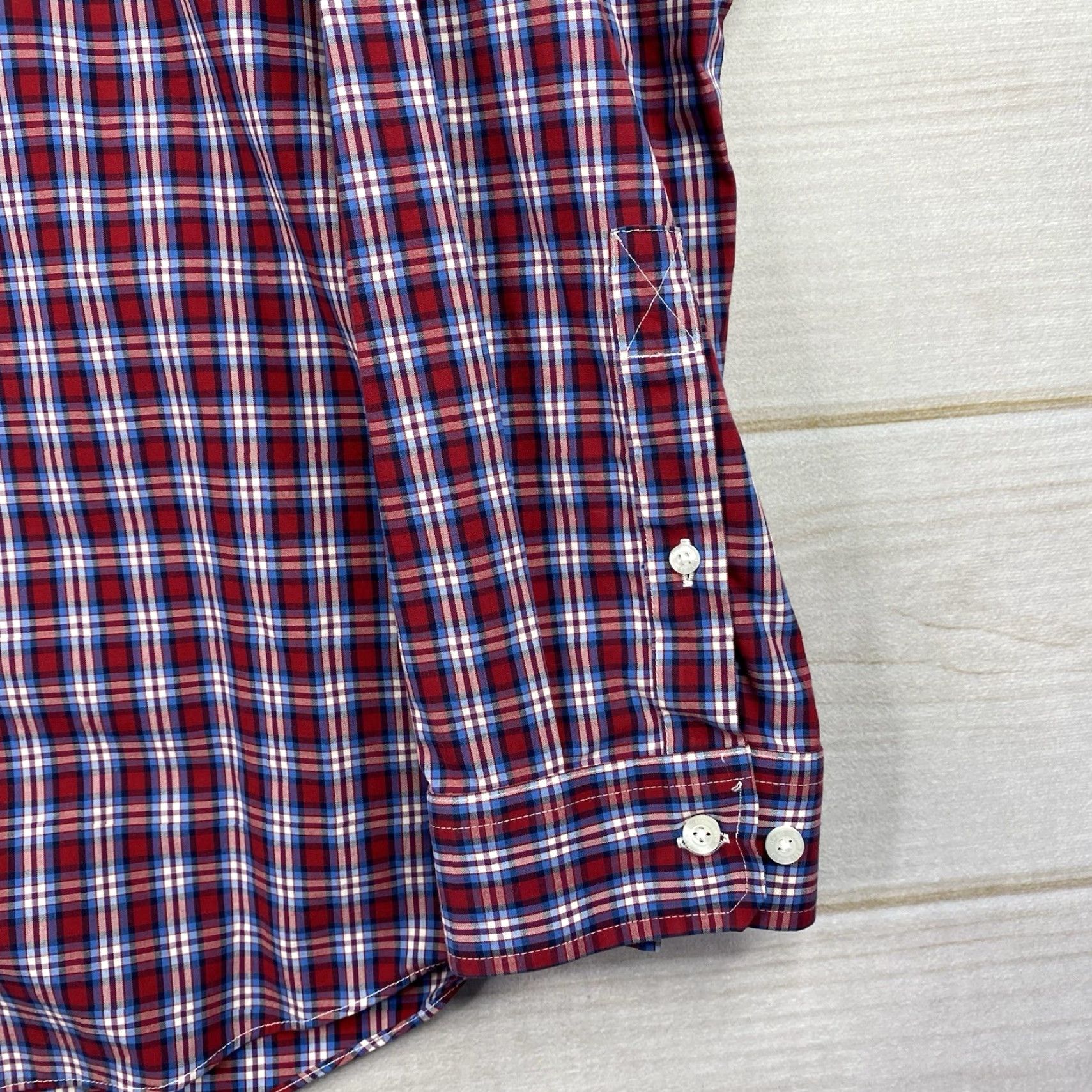 Vintage L.L. Bean Shirt Mens XL Red White Blue Plaid Traditional Fit Button-Down Long Sleeve Casual Shirt Mens XL Plaid Cotton USA Classic Button-Up Size US XL / EU 56 / 4 - 4 Thumbnail