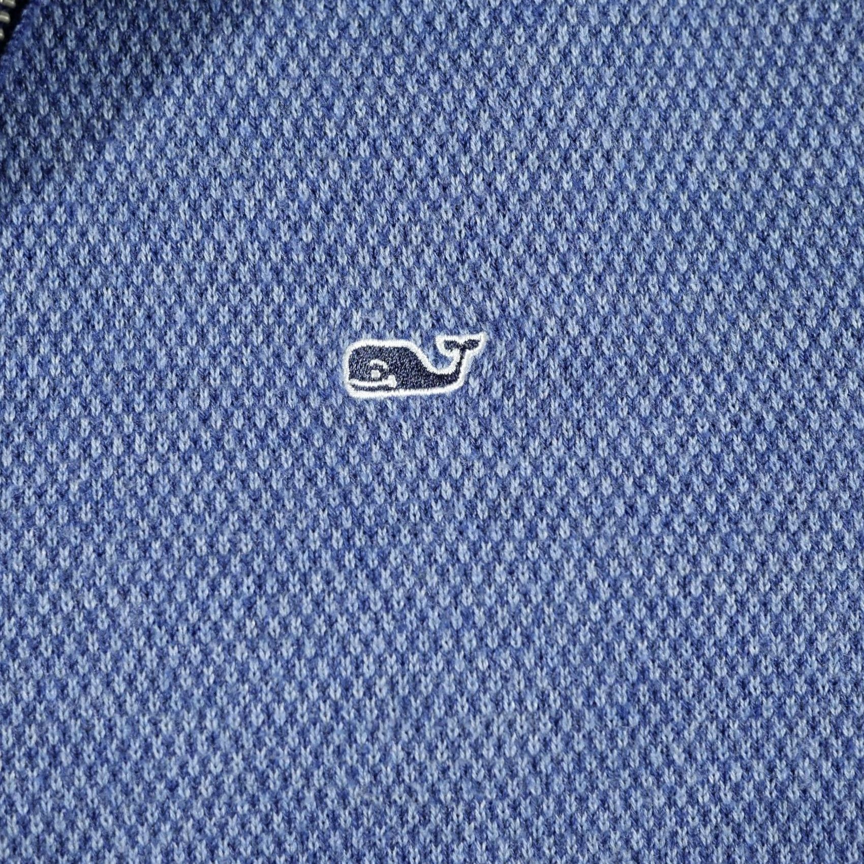 Vineyard Vines Vineyard Vines Sweater Mens XL Blue 1/4 Zip Wool Poly Golf Casual Prep Knit Pullover Long Sleeve Cachet Logo Classic Sports Navy Size US L / EU 52-54 / 3 - 4 Thumbnail
