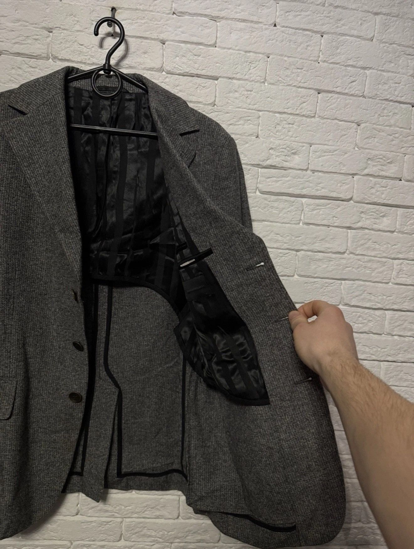 Diesel Black Gold Rare Diesel Black Gold Label Tweed Men`s Blazer Sz 50R Size 50R - 6 Thumbnail