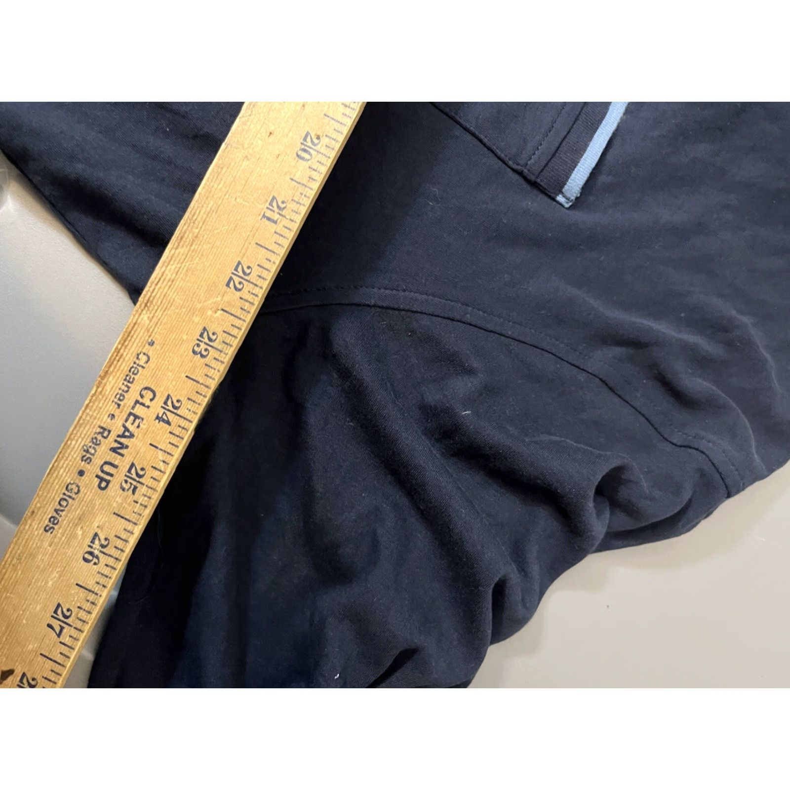 Tommy Hilfiger TOMMY HILFIGER Men's Custom Fit Long Sleeve Polo Shirt XL Navy Blue Solid 100% Cotton Size US XL / EU 56 / 4 - 5 Thumbnail