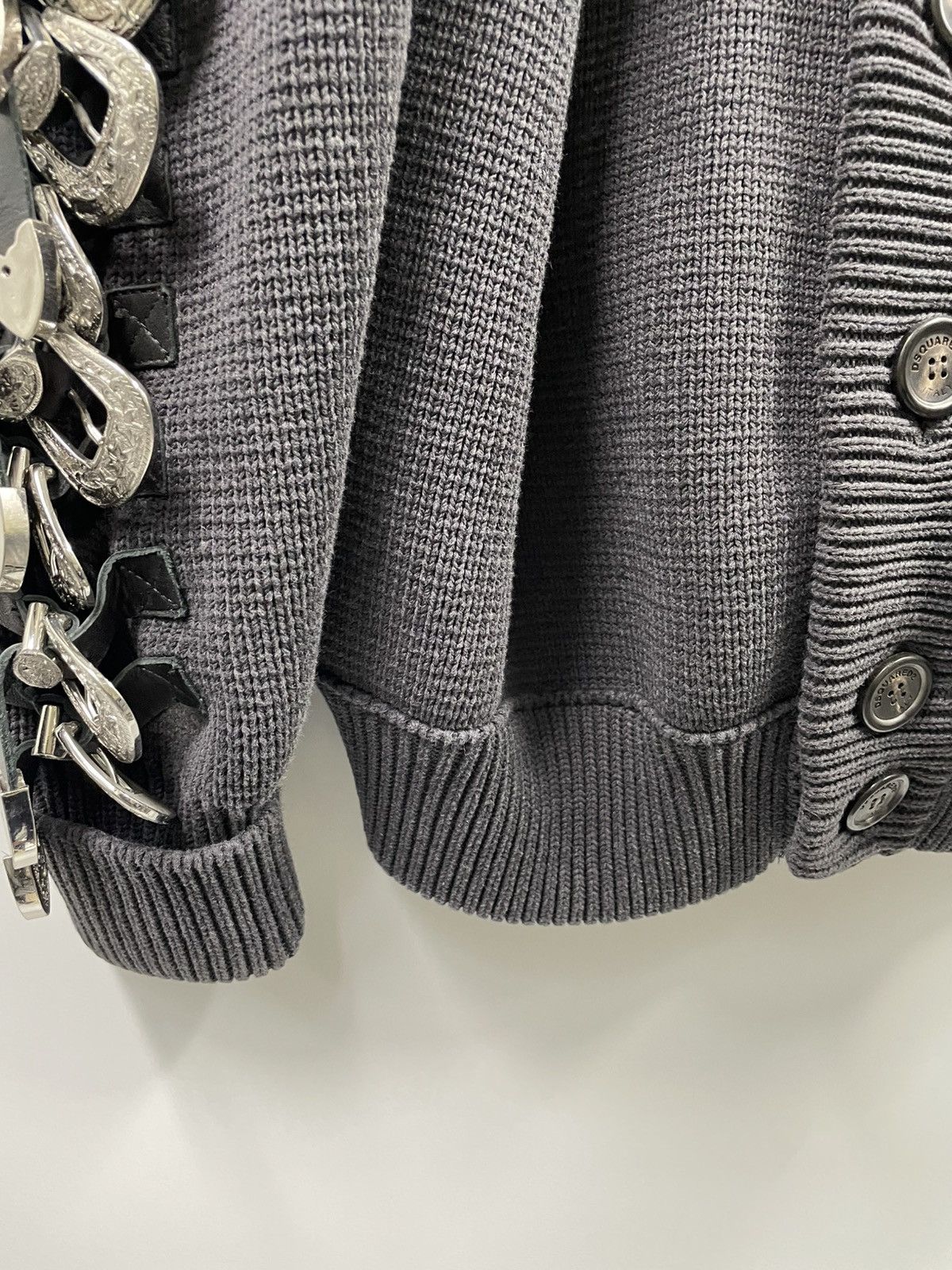 Dsquared2 DSQUARED2 SS18 Buckle Knitted Grey Oversized Cardigan M Size US M / EU 48-50 / 2 - 12 Thumbnail