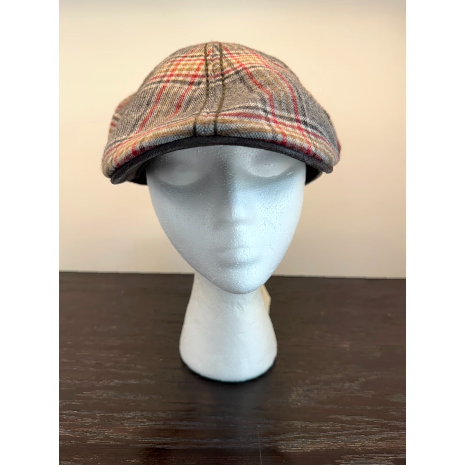 Stetson Stetson Hat 59 cm Gray Plaid Newsboy Flat Cap Lined Retro Outdoor Hunt Mens Size ONE SIZE - 2 Thumbnail