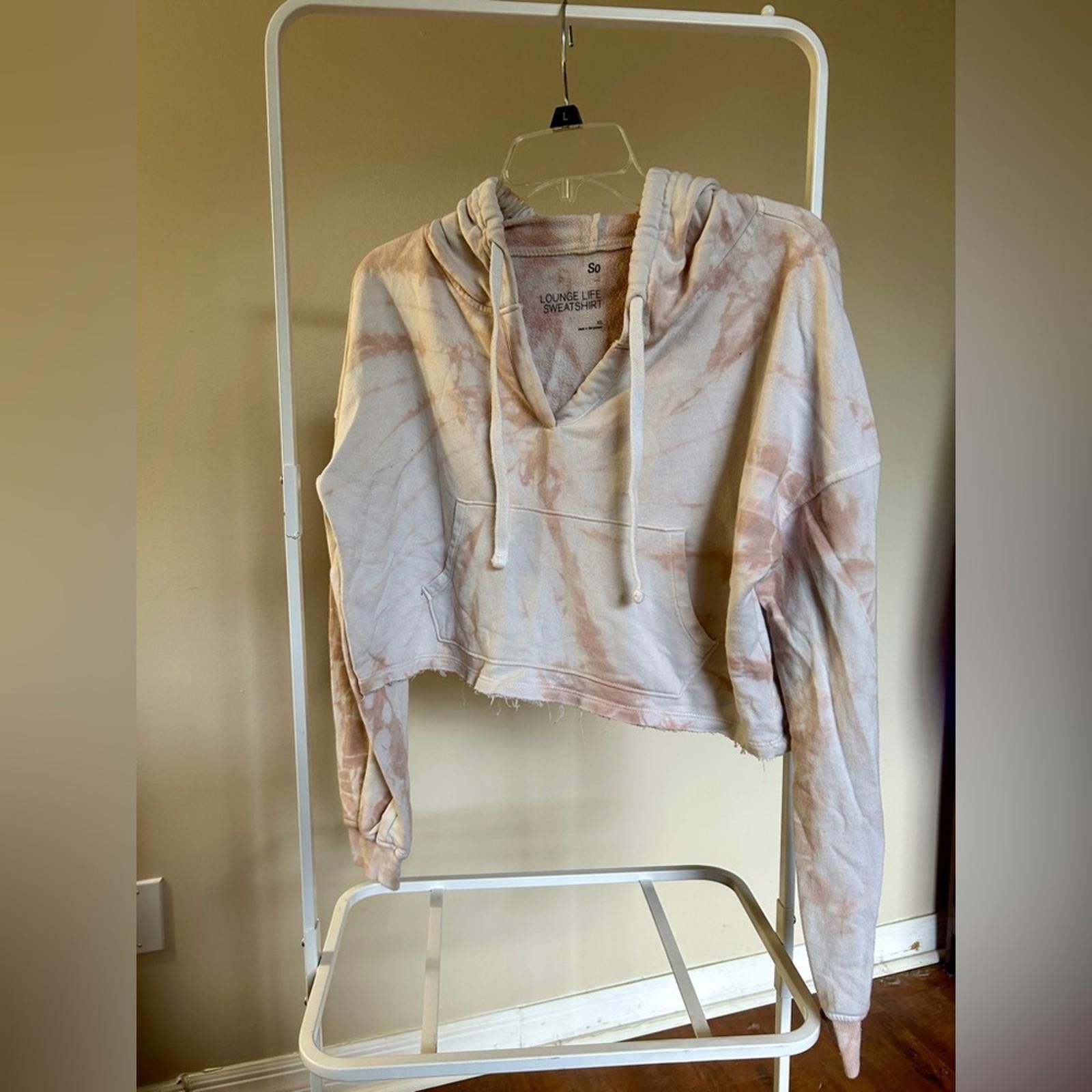 Anti Social Social Club SO Tie-Dye Lounge Sweatshirt in Blush and Cream Size XS / US 0-2 / IT 36-38 - 1 Thumbnail