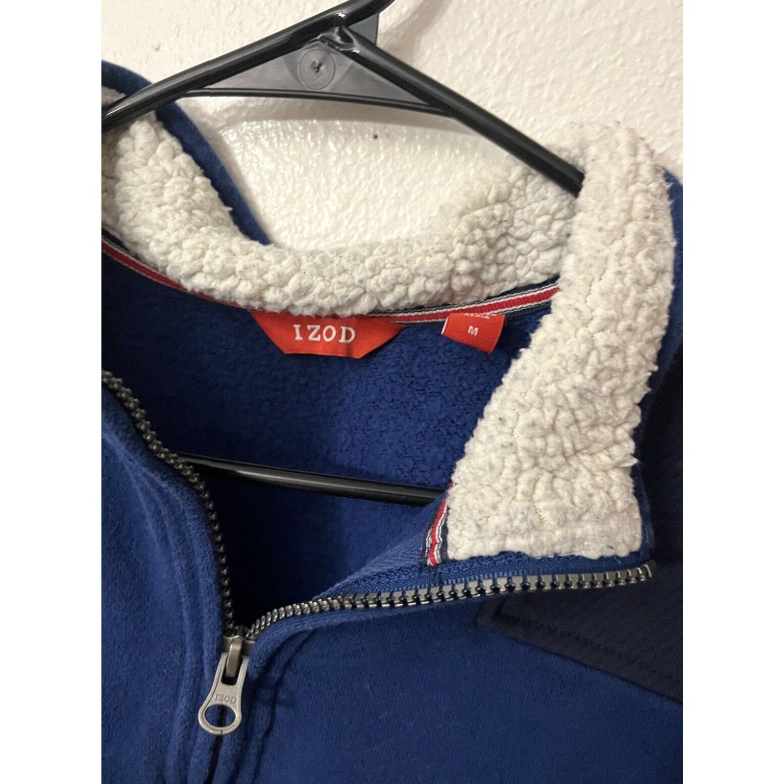 Izod VINTAGE Izod Sweater Size Medium Blue 1/4 Zip Sherpa Collar Mens Size US M / EU 48-50 / 2 - 2 Thumbnail