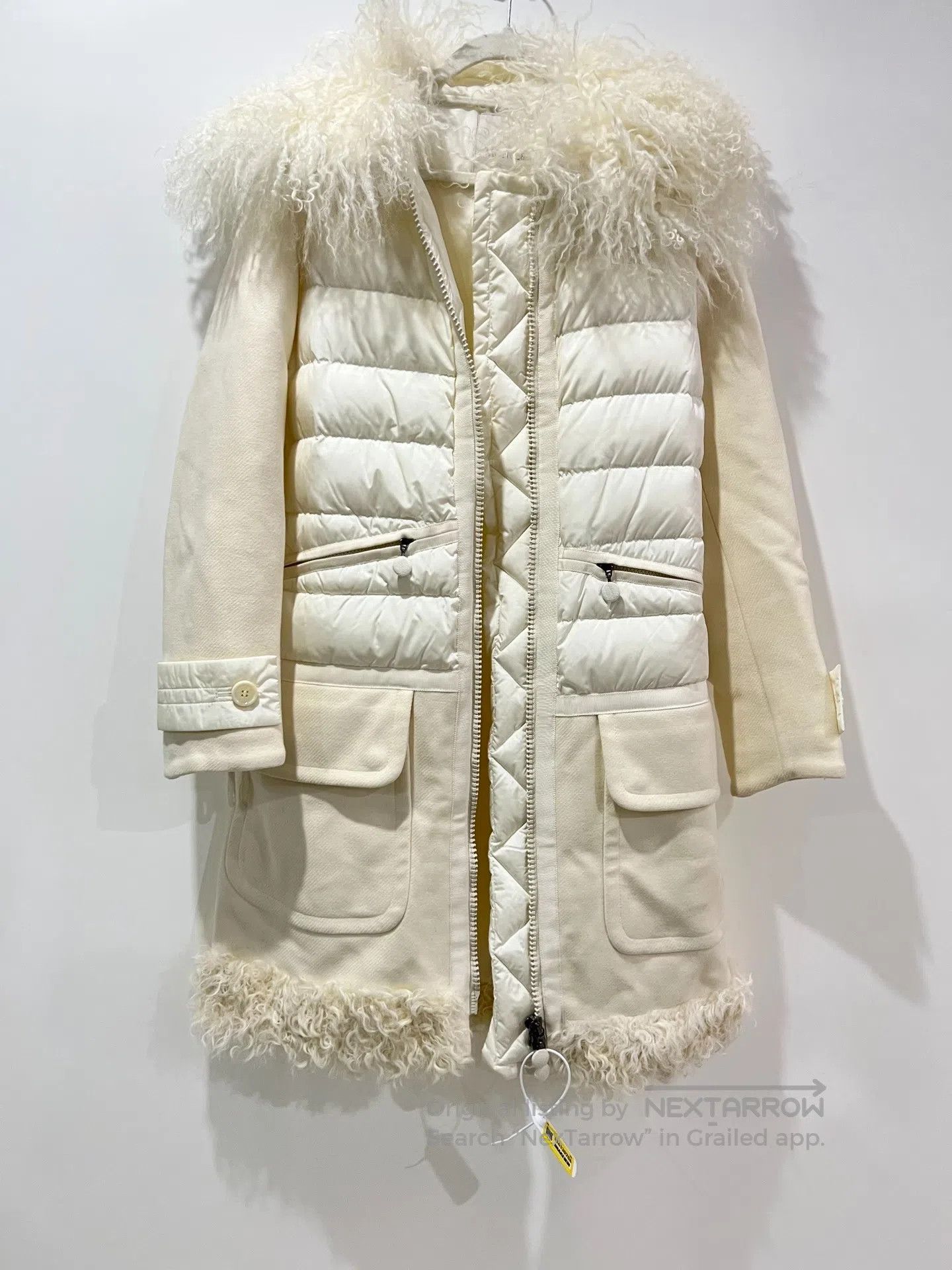 Moncler Moncler Annette lamb wool Long down jacket| Size S / US 4 / IT 40 - 2 Thumbnail