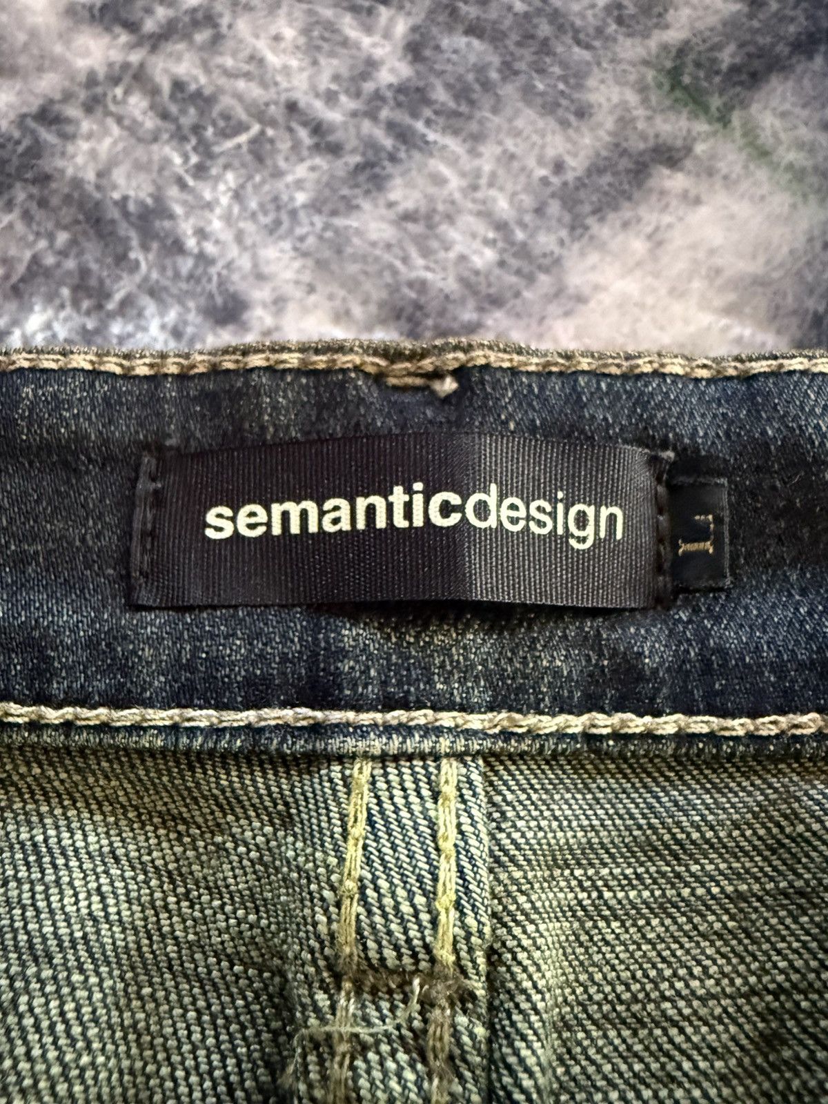 Hysteric Glamour Semantic Design Japan Mud Wash Distressed Tapered Jeans Size US 30 / EU 46 - 19 Thumbnail