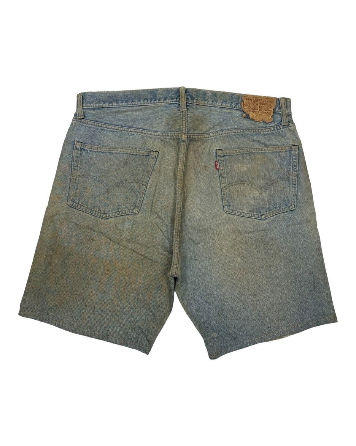 Levi's × Vintage GRAIL🔥Levis 501 Button 6 Selvedge Distressed Cut Denim Jean Size US 38 / EU 54 - 2 Thumbnail