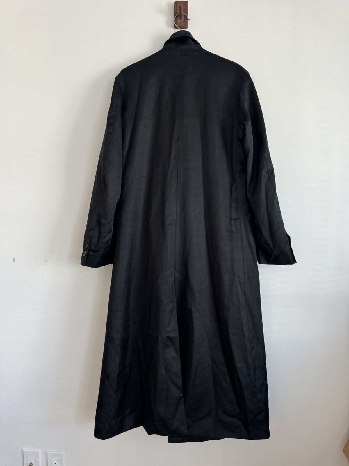 Paul Harnden Shoemakers Black Silk Double Breasted Coat Size US L / EU 52-54 / 3 - 2 Thumbnail