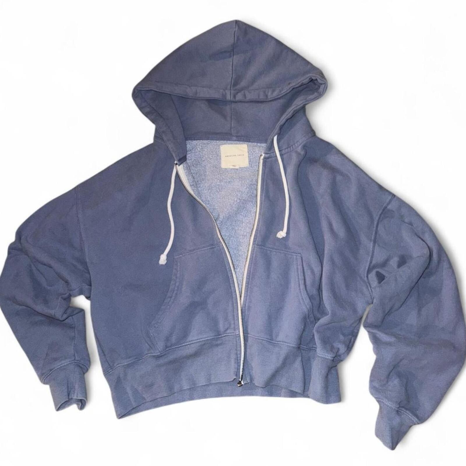 American Eagle Outfitters American Eagle Blue Zip Up Hoodie Size S / US 4 / IT 40 - 4 Thumbnail