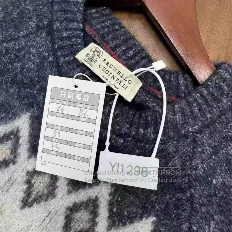 Brunello Cucinelli Brunello Cucinelli Fair Isle Alpaca Crewneck Sweater Size US S / EU 44-46 / 1 - 7 Thumbnail