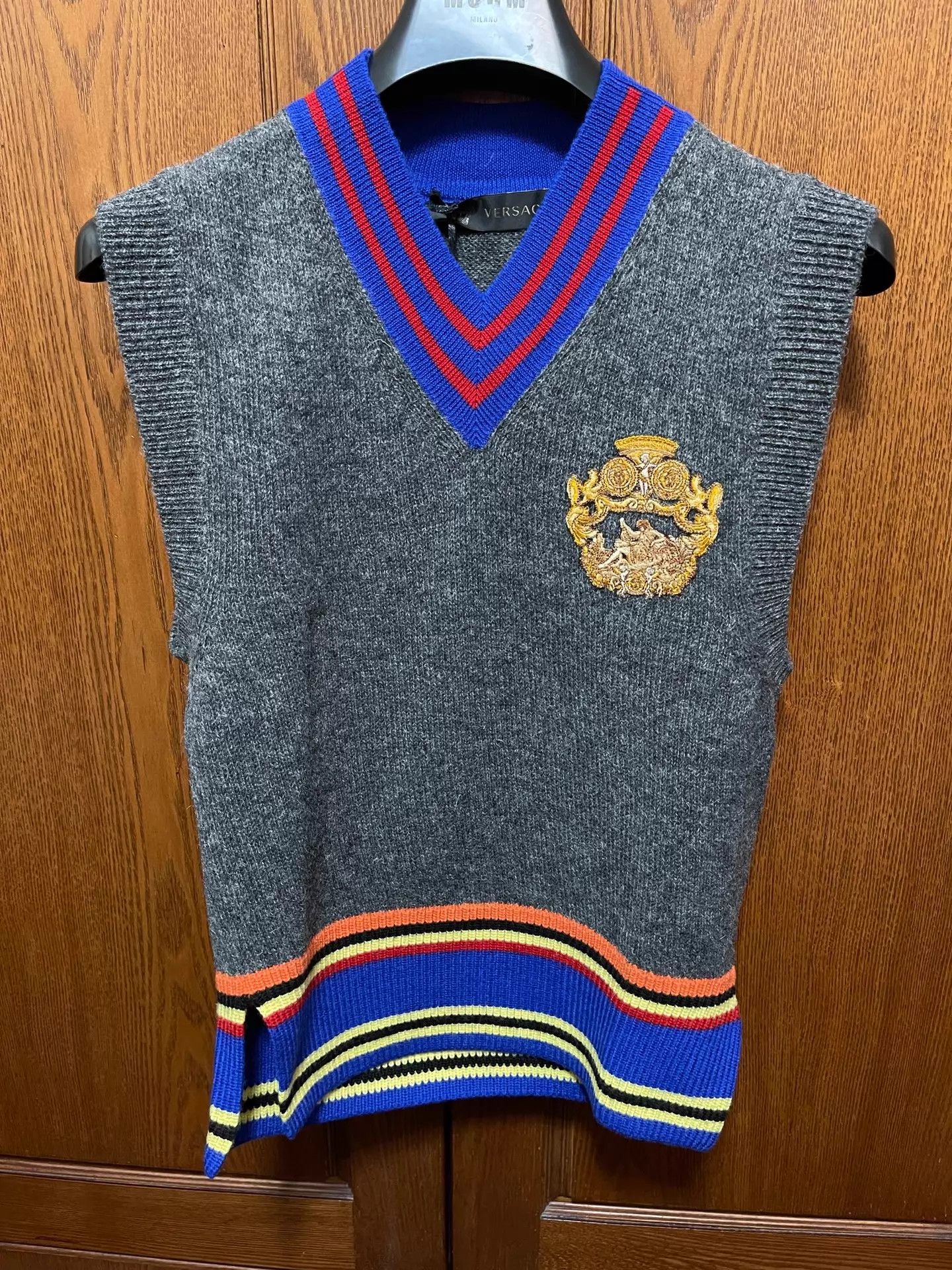 Versace Versace Color Block Wool Vest Slim 46 Unisex Size US S / EU 44-46 / 1 - 2 Thumbnail