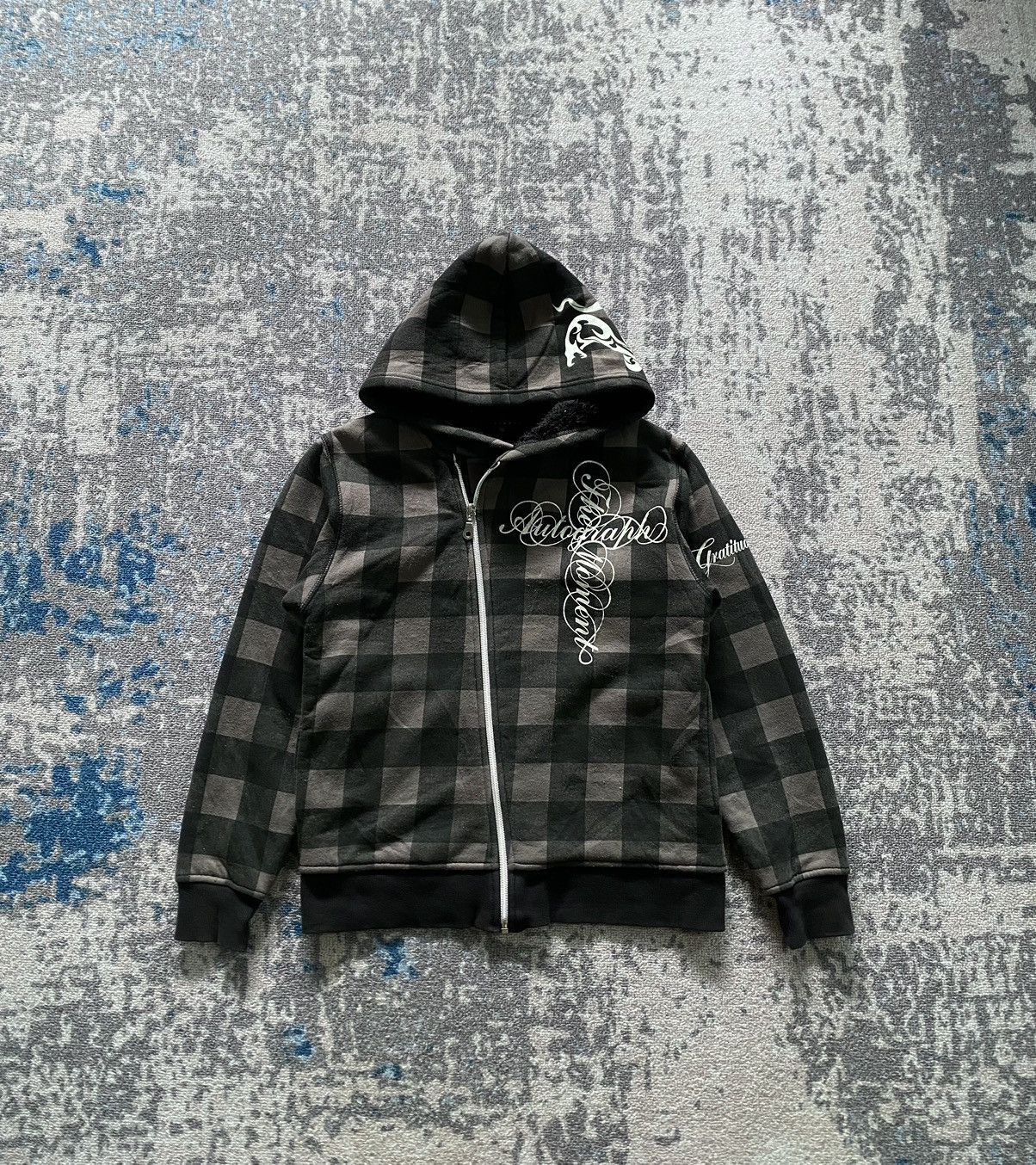 Japanese Brand Japanes Spinash Poem Gothic Sherpa Zip Hoodie Size US S / EU 44-46 / 1 - 1 Thumbnail
