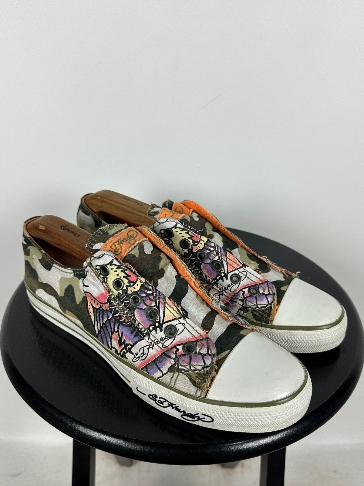 Ed Hardy Vintage Ed Hardy Y2K Camo Tattoo Graphic Slip On Sneakers Size US 11 / EU 44 - 2 Thumbnail