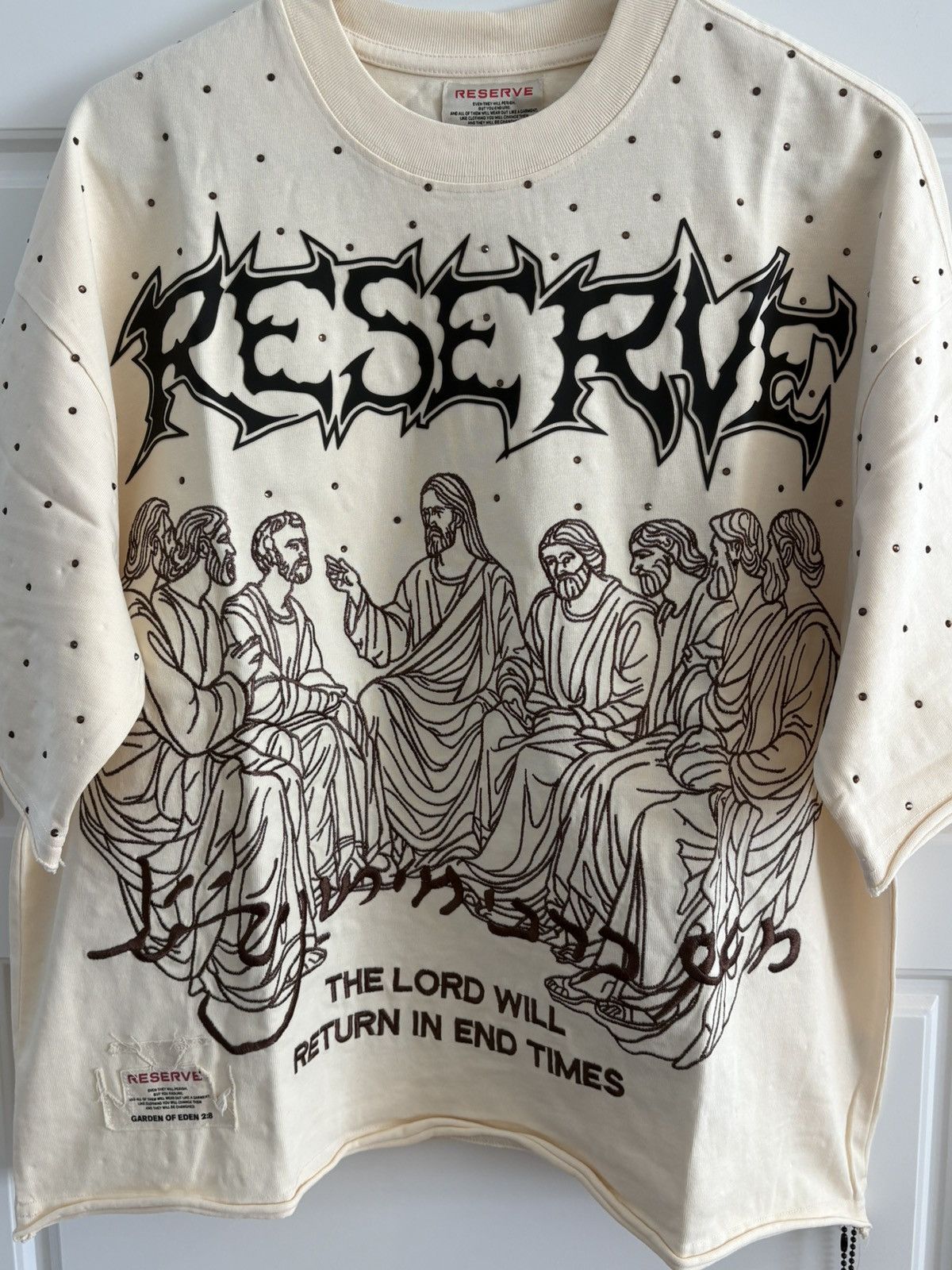 Other Reserve Kingdom Of God Embroidered (Bone) Mens Size S TShirt Size US S / EU 44-46 / 1 - 1 Thumbnail