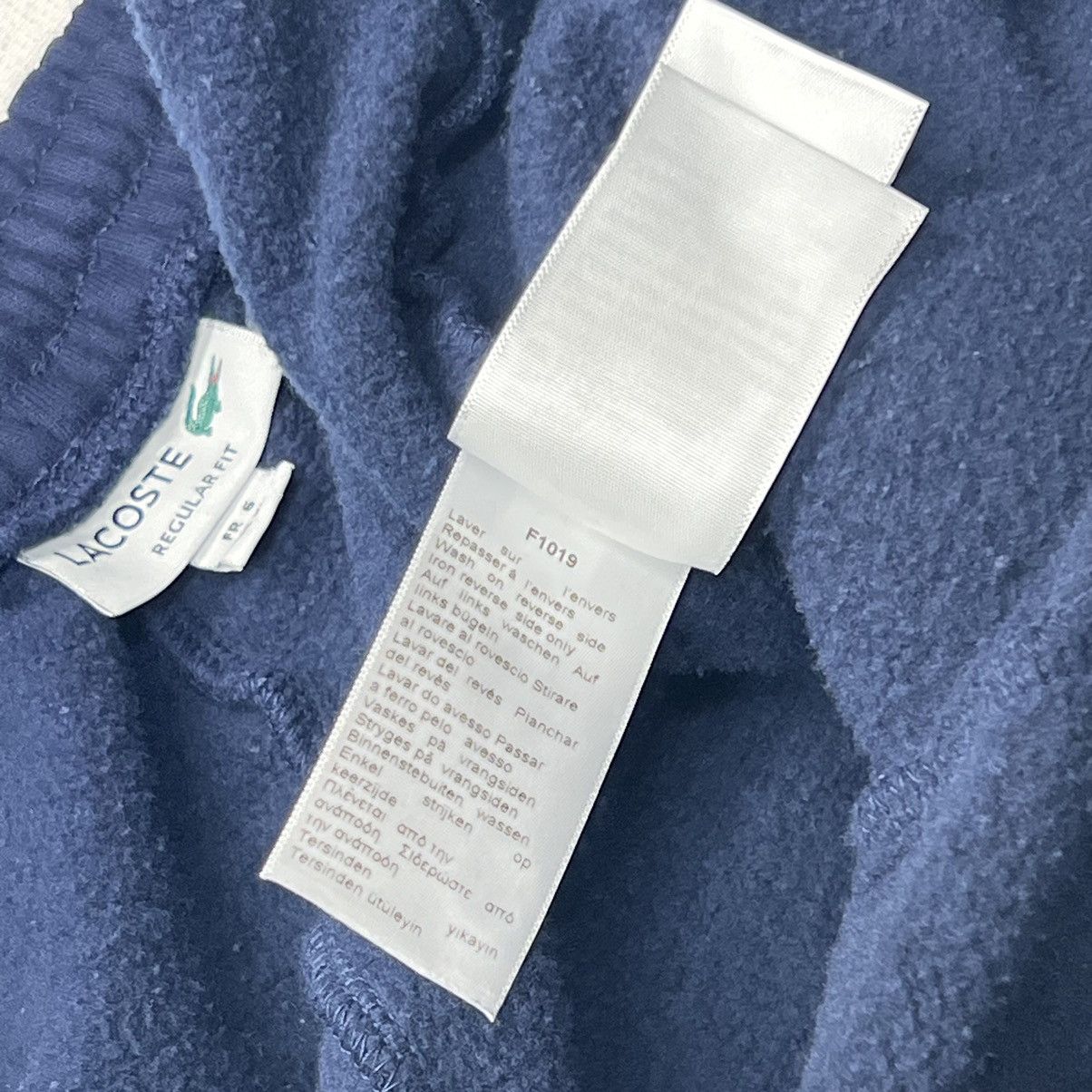 Lacoste Lacoste Sweat Shorts Blue Stripe Letter Logo Navy Drawstring Size US 36 / EU 52 - 8 Thumbnail