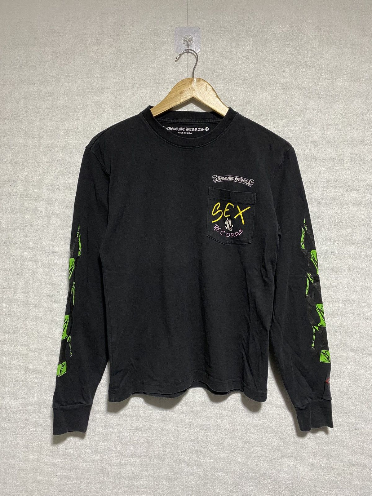 トップス made in USA chrome hearts long tee dn Chrome Hearts // Green & Orange Long Sleeve T-Shirt – VSP