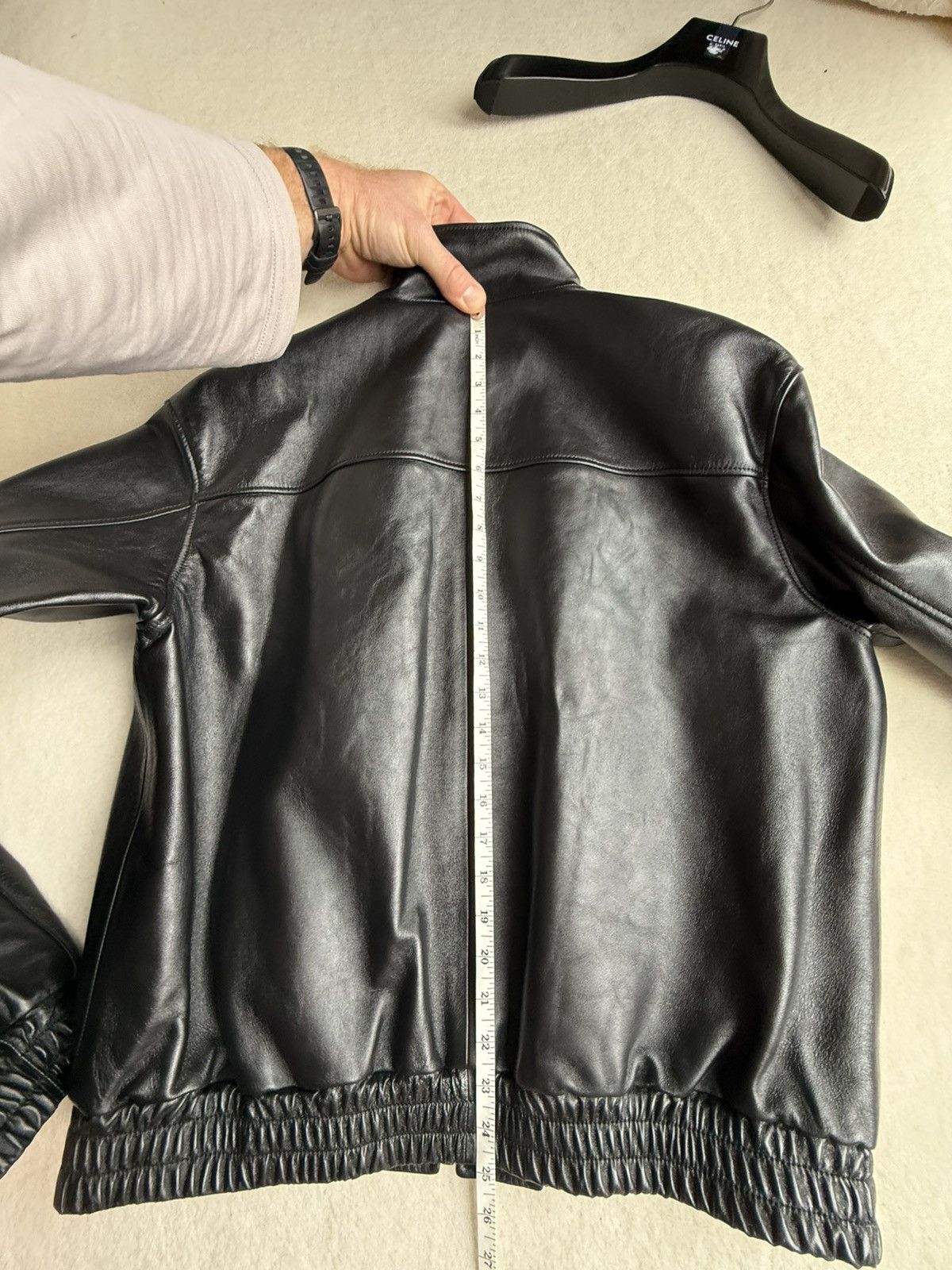 Celine FW24 Celine logo Triomphe leather tracksuit jacket 54 Hedi Size US L / EU 52-54 / 3 - 9 Thumbnail
