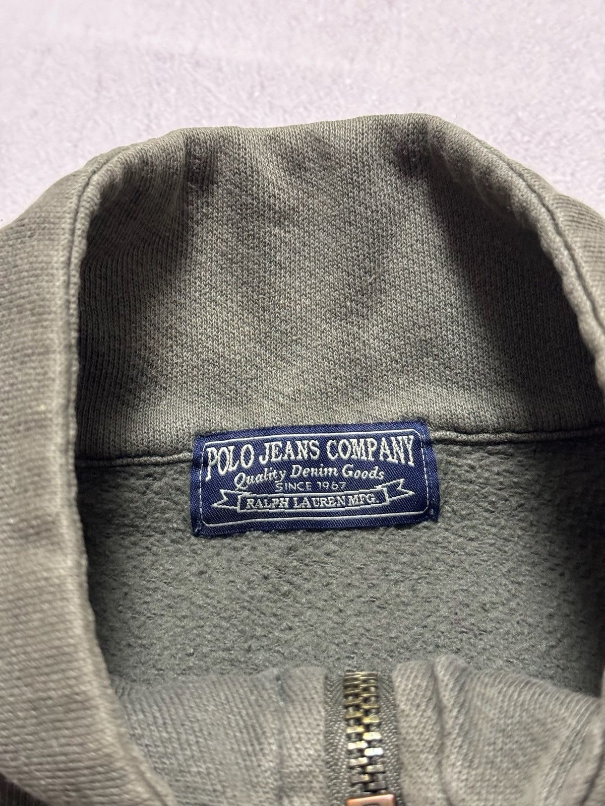 Polo Ralph Lauren × Vintage Vintage Polo Jeans Company Ralph Lauren Sweatshirt Zip Baggy Size US L / EU 52-54 / 3 - 6 Thumbnail