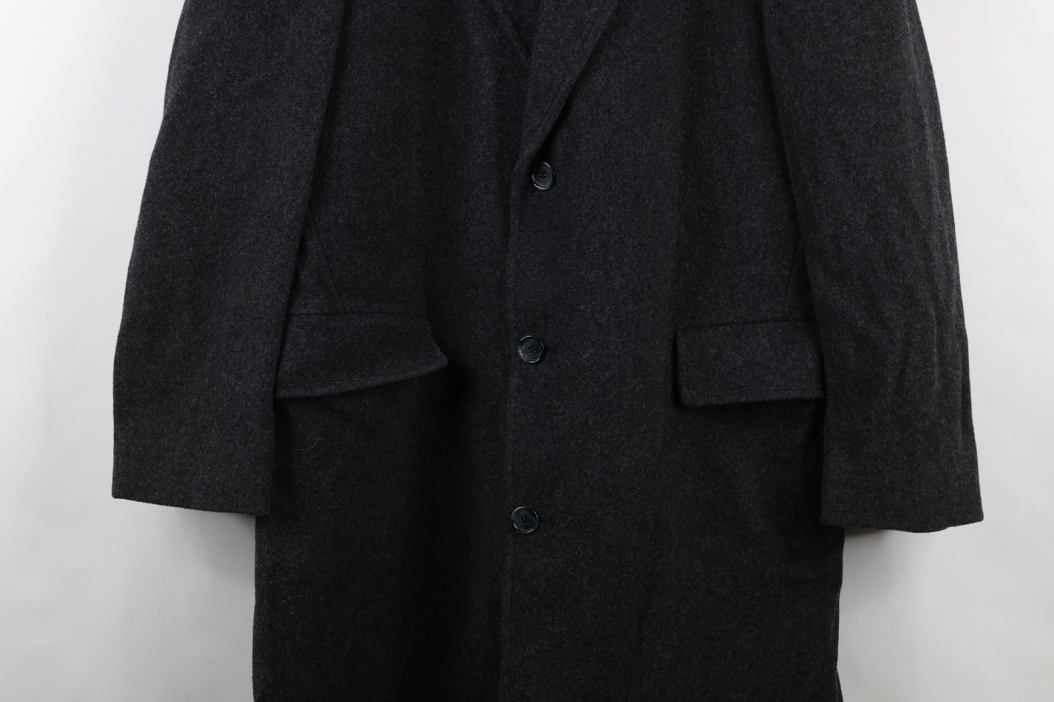 Vintage Vintage 70s Streetwear Overcoat Jacket Charcoal Gray USA Size US L / EU 52-54 / 3 - 3 Thumbnail