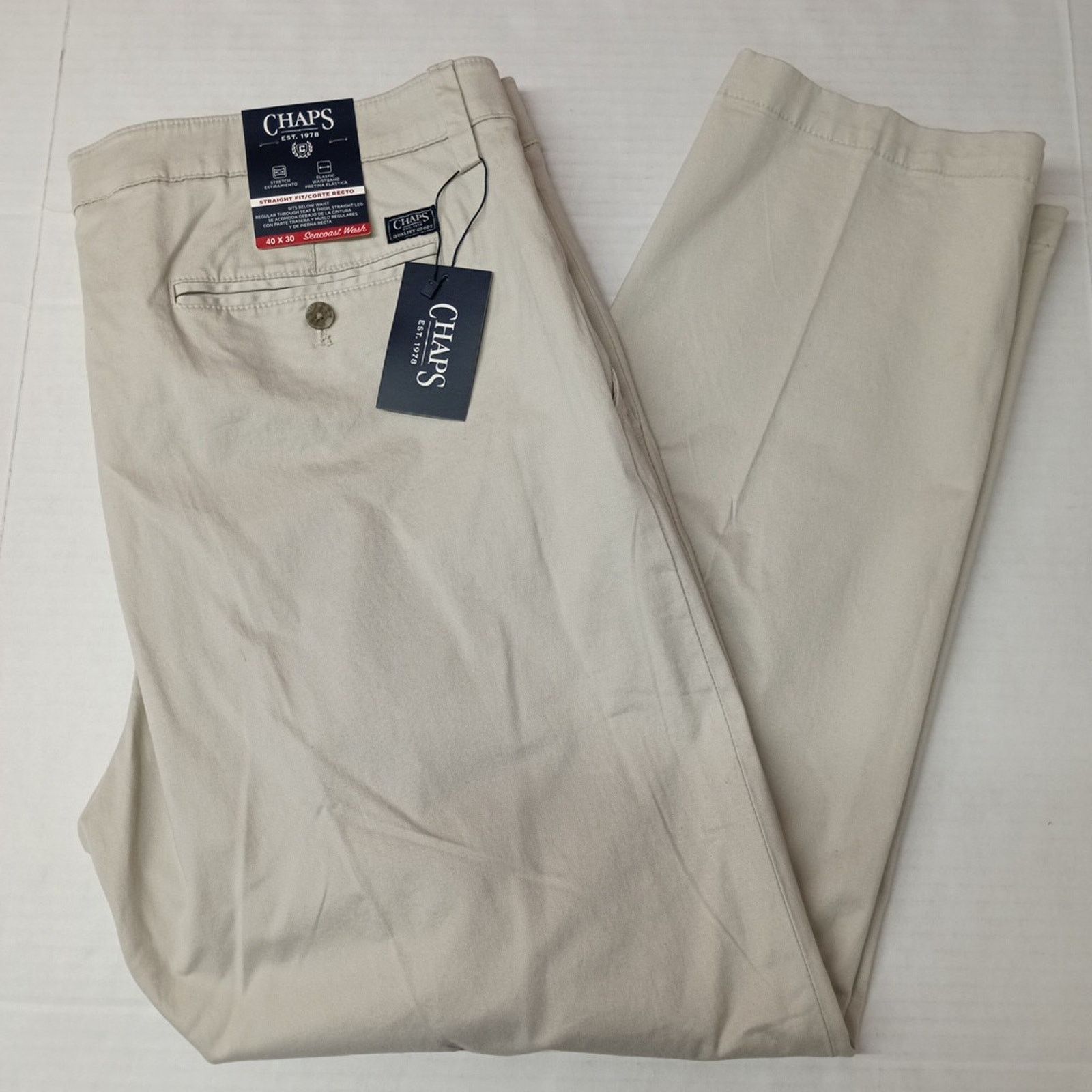 Chaps Chaps Straight Fit Chino Pants Men's Size 40x30 Beige Size US 40 / EU 56 - 1 Thumbnail