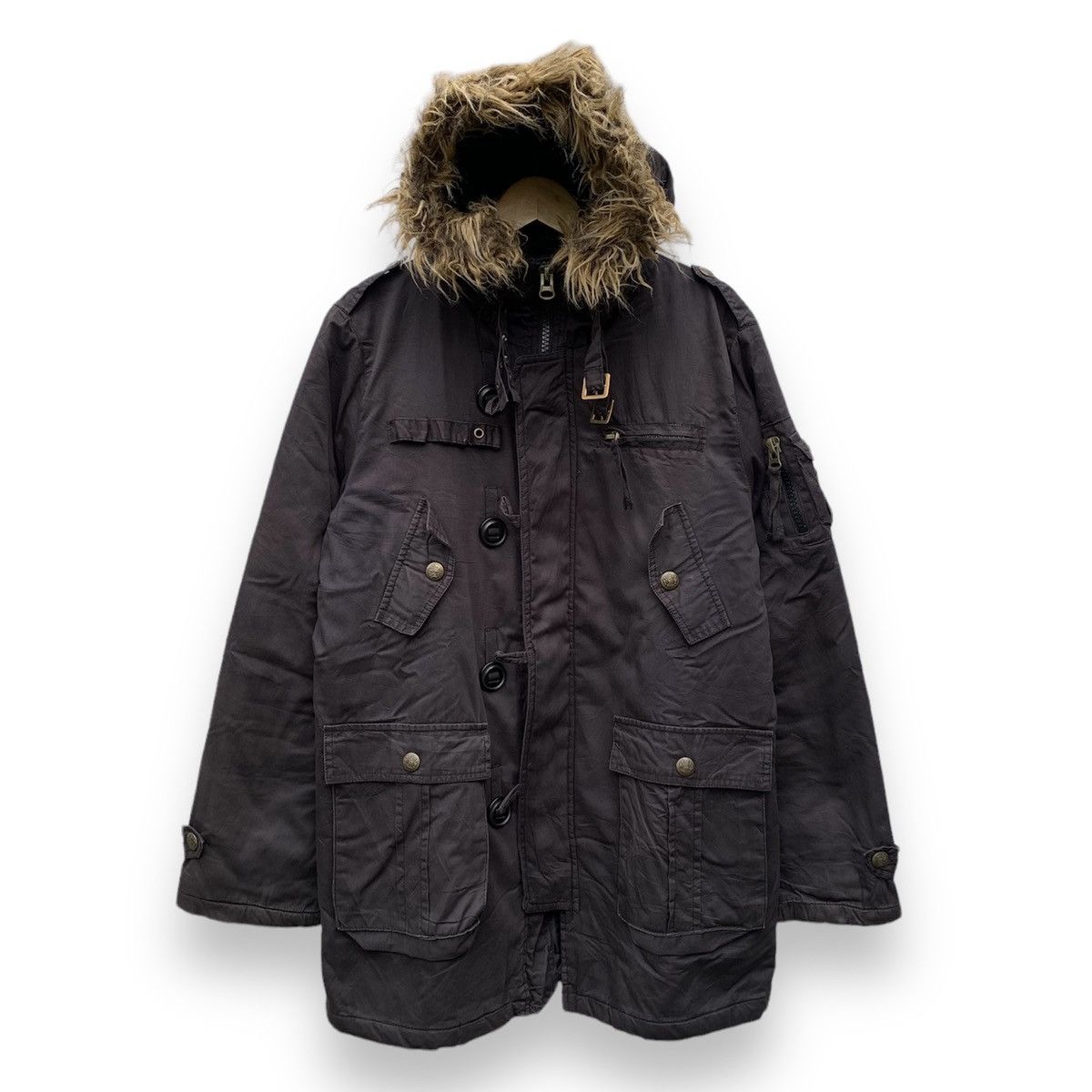 If Six Was Nine × Japanese Brand × Le Grande Bleu (L.G.B.) Fur hoodie jacket Size US L / EU 52-54 / 3 - 1 Thumbnail