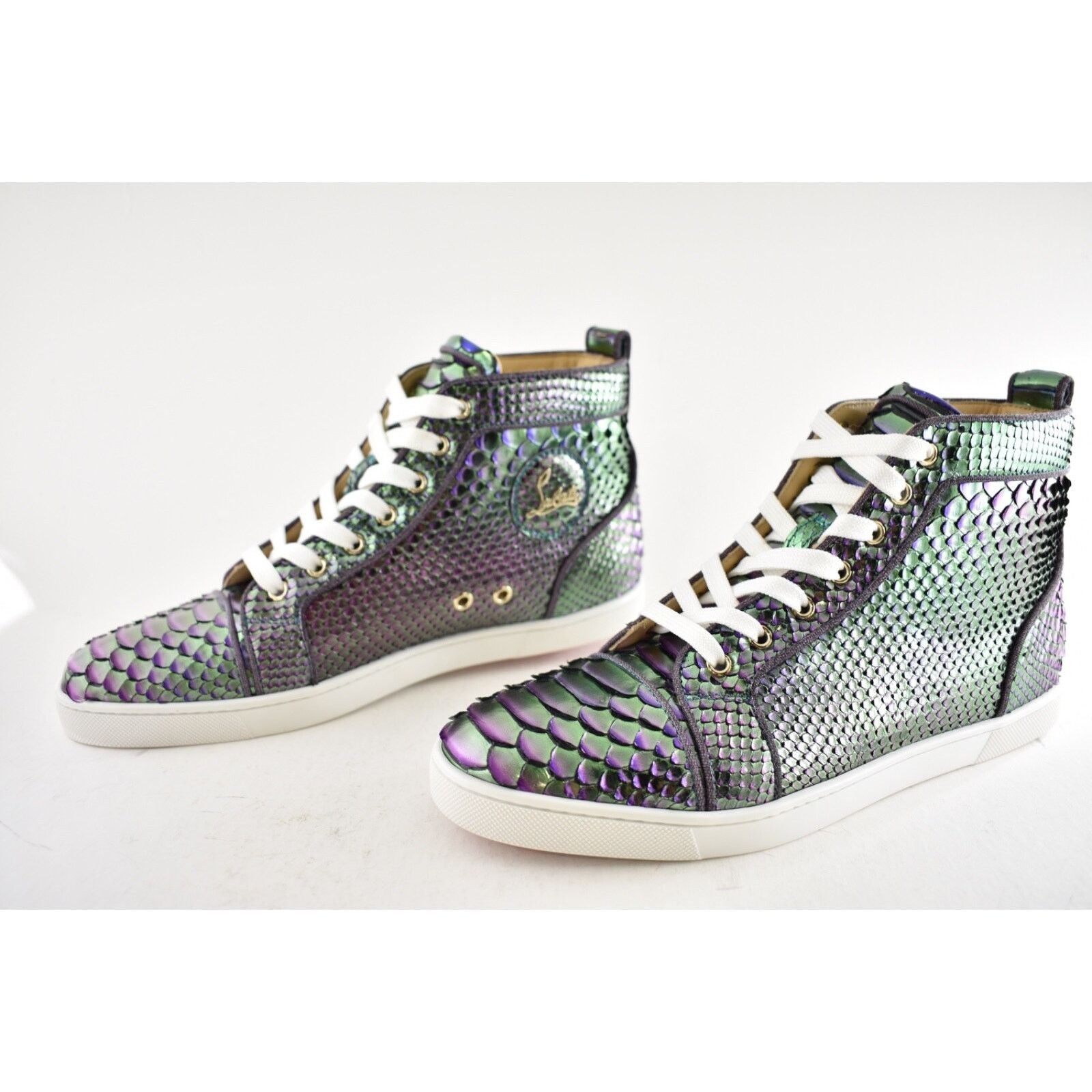 Christian Louboutin Bip Bip Orlato Flat Python Snakeskin High Top Sneaker 41 Size US 11 / IT 41 - 11 Thumbnail