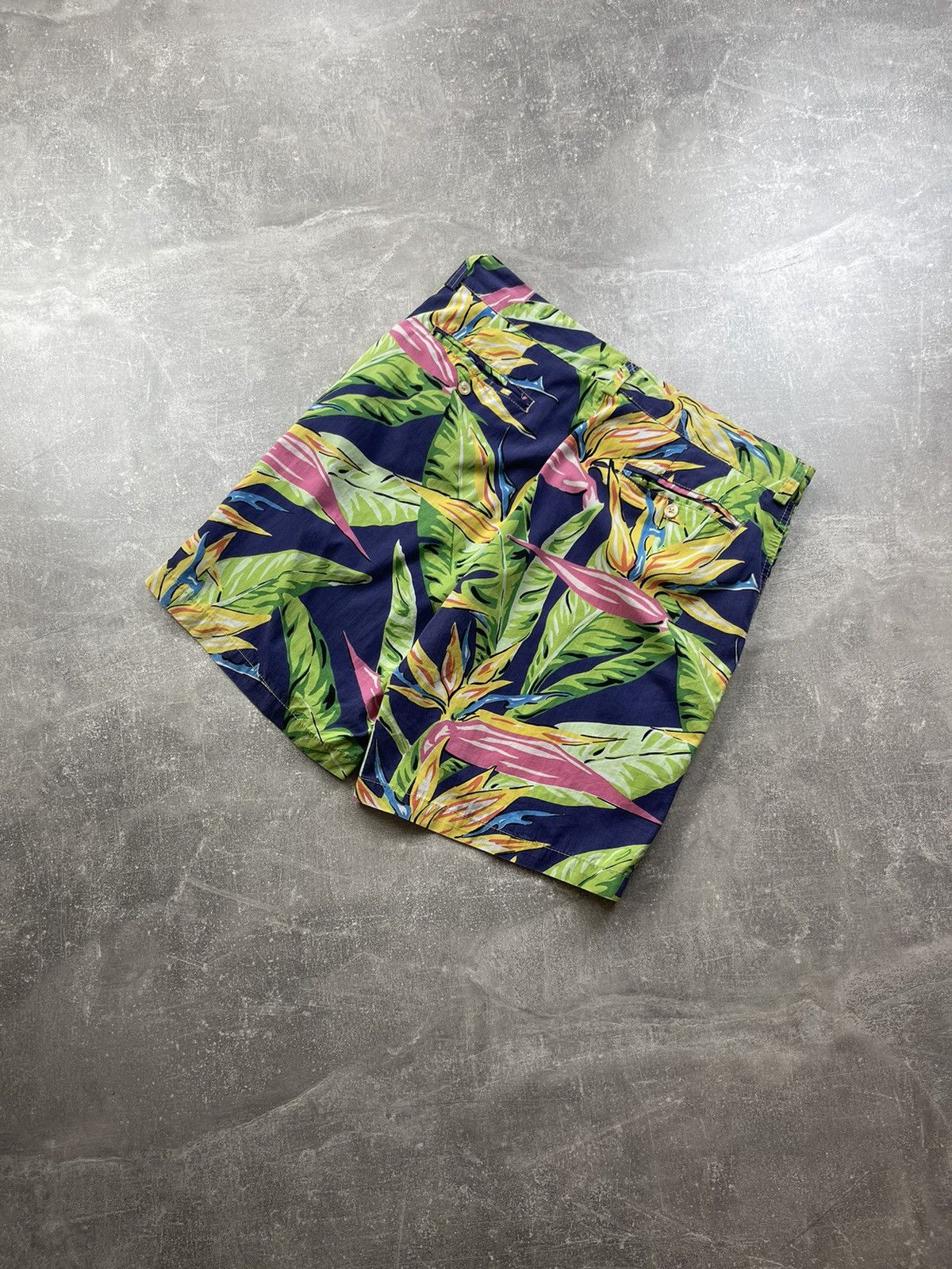 Polo Ralph Lauren × Vintage Polo Ralph Lauren Hawaiian Floral Shorts Talon Zip Size US 32 / EU 48 - 1 Thumbnail
