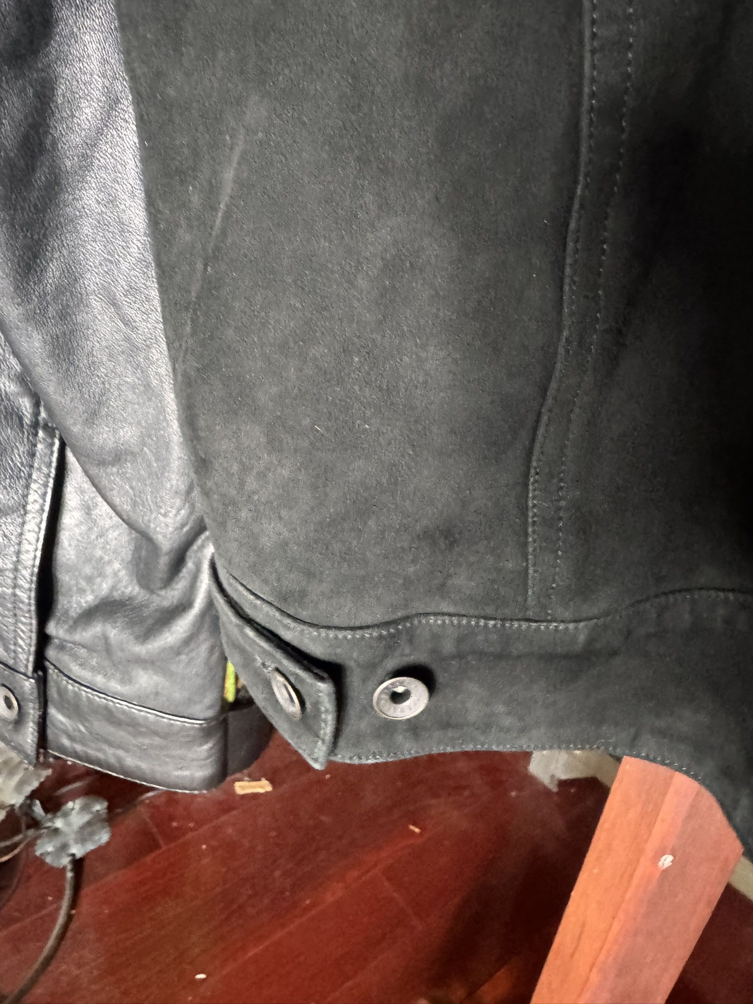 John Varvatos JOHN VARVATOS "Rex" Black Leather Trucker Jacket sz. 48 Size US M / EU 48-50 / 2 - 13 Thumbnail