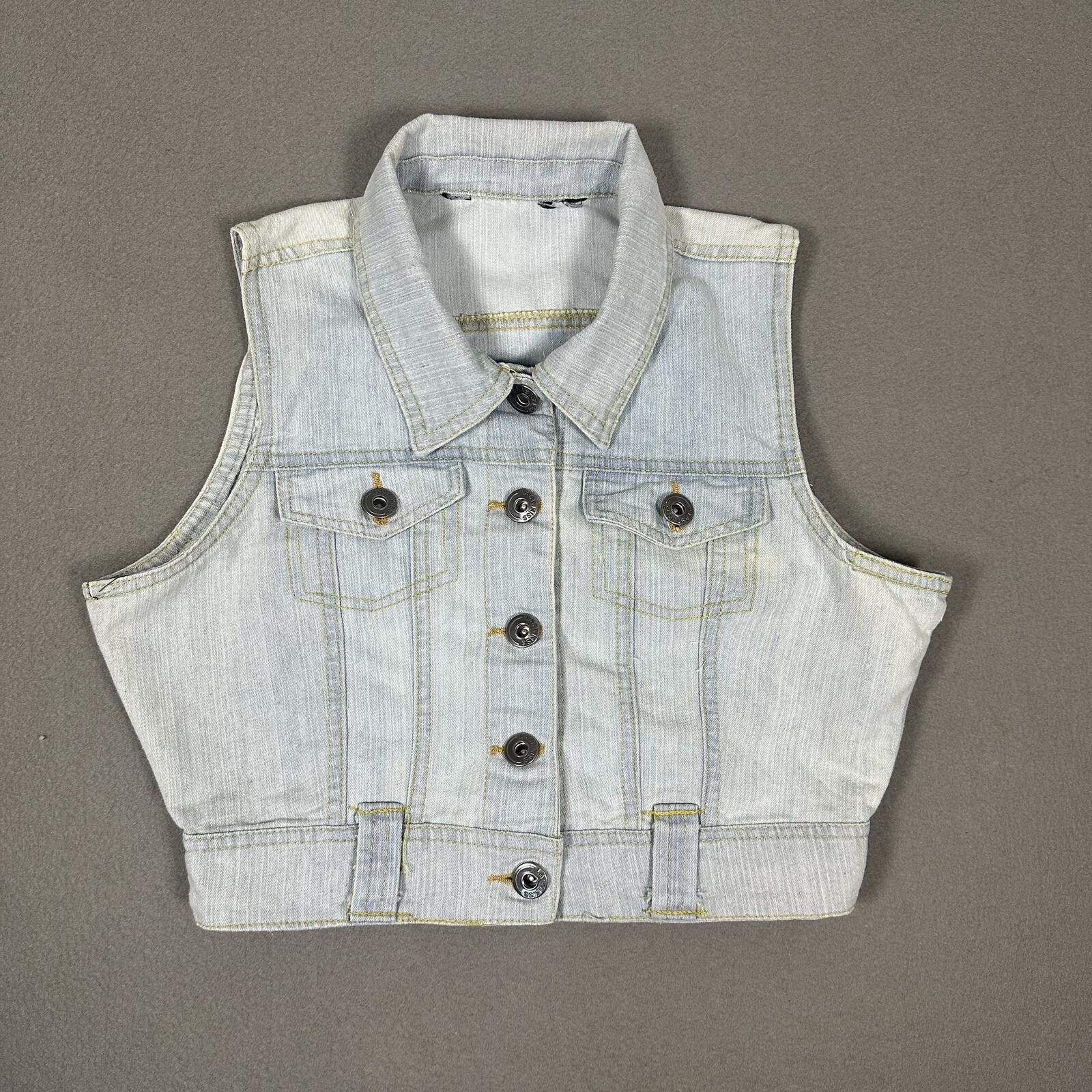 Other Women’s Denim Vest Light Wash Y2K Size L / US 10 / IT 46 - 1 Thumbnail
