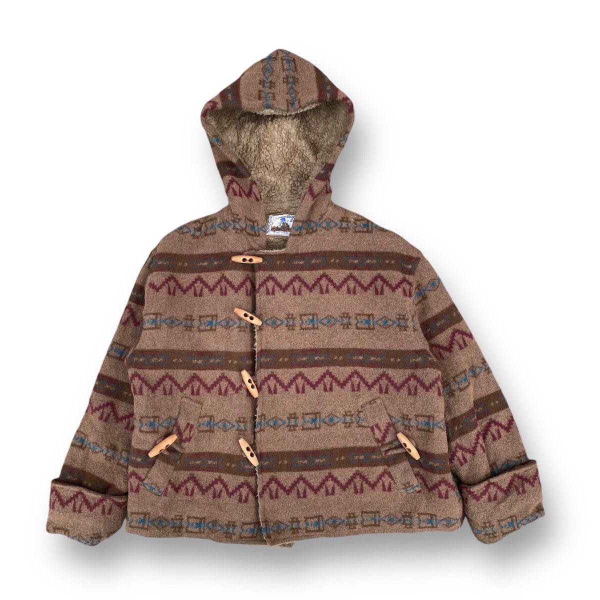 Japanese Brand × Vintage Vintage Hoodies Jacket Navajo Native Style. #D6 Size US L / EU 52-54 / 3 - 1 Thumbnail