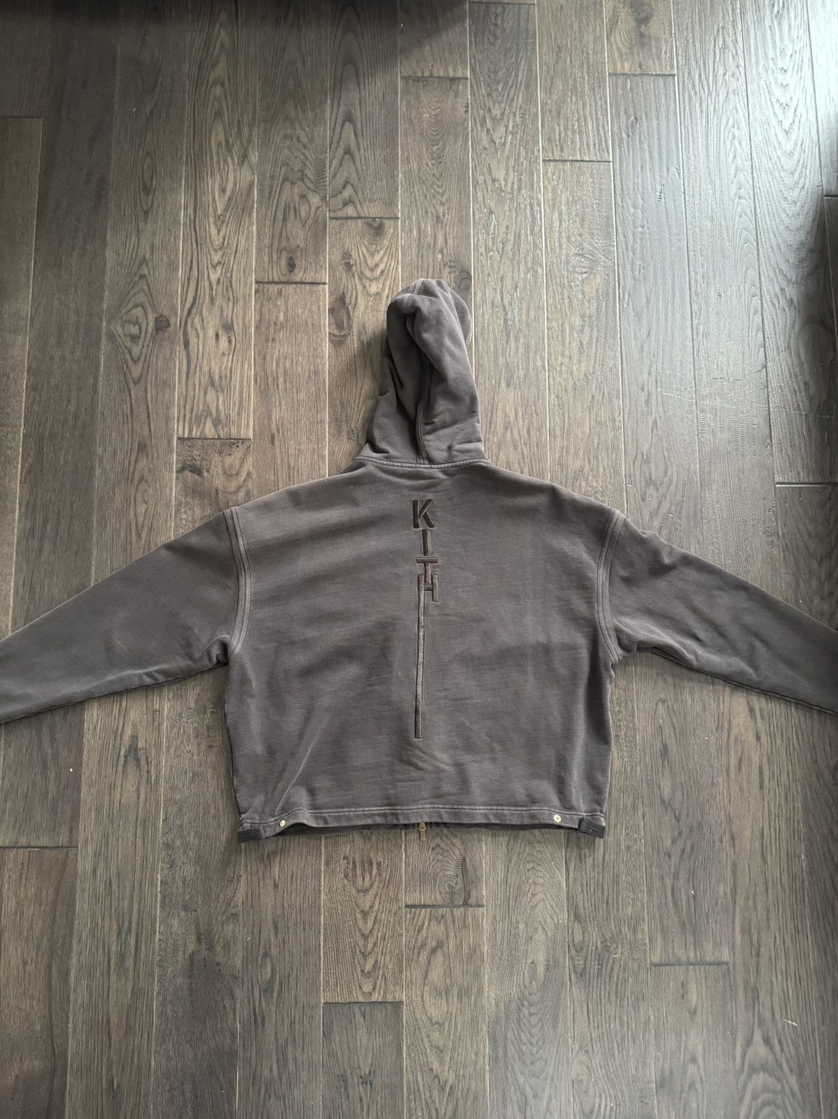 Kith Kith Men’s Full Zip Cargo Hoodie (Espresso/Grey) Size US XS / EU 42 / 0 - 2 Thumbnail