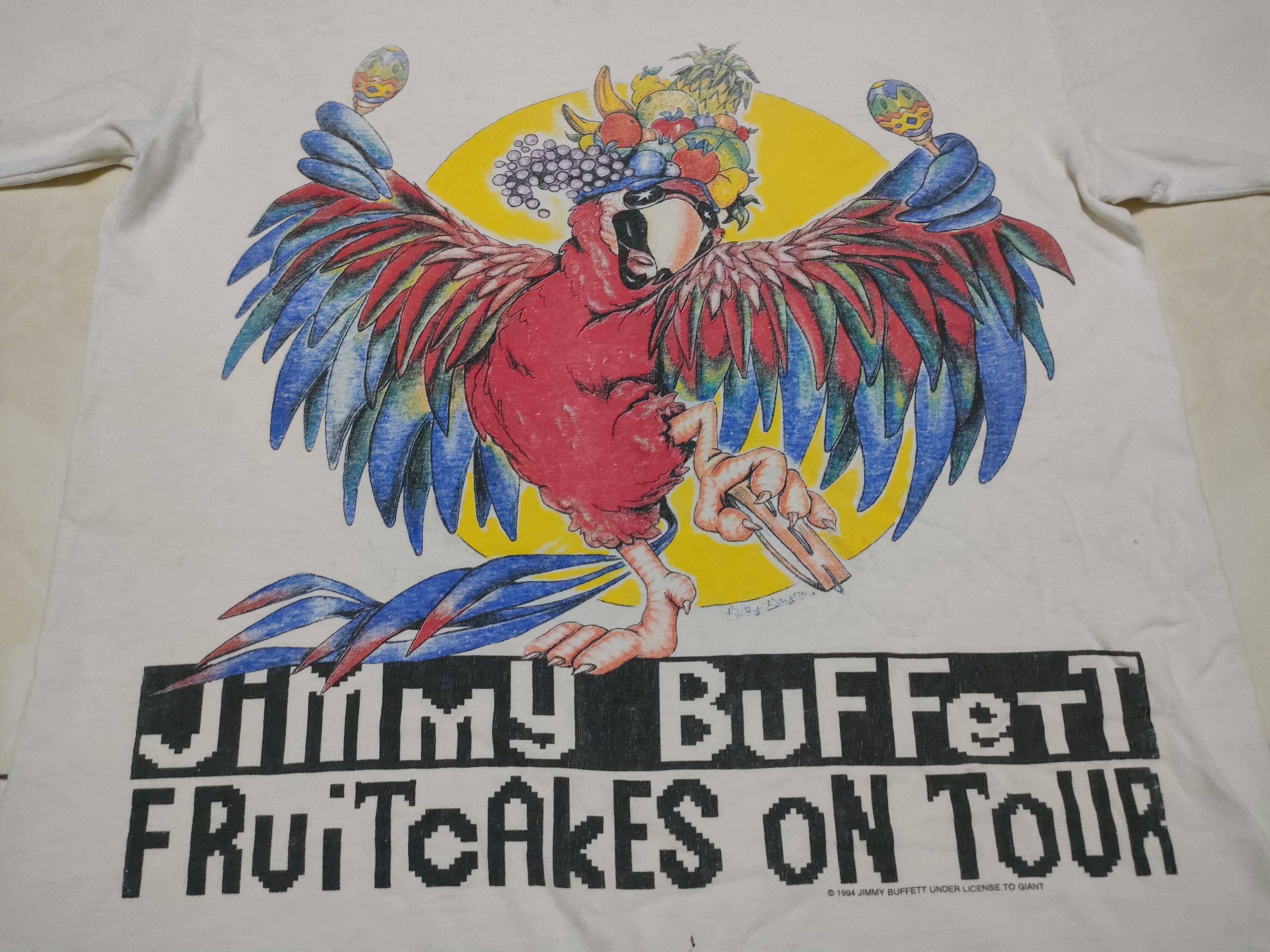 Vintage Vintage Jimmy Buffett on Tour Music Rock T-Shirt Size US L / EU 52-54 / 3 - 3 Thumbnail