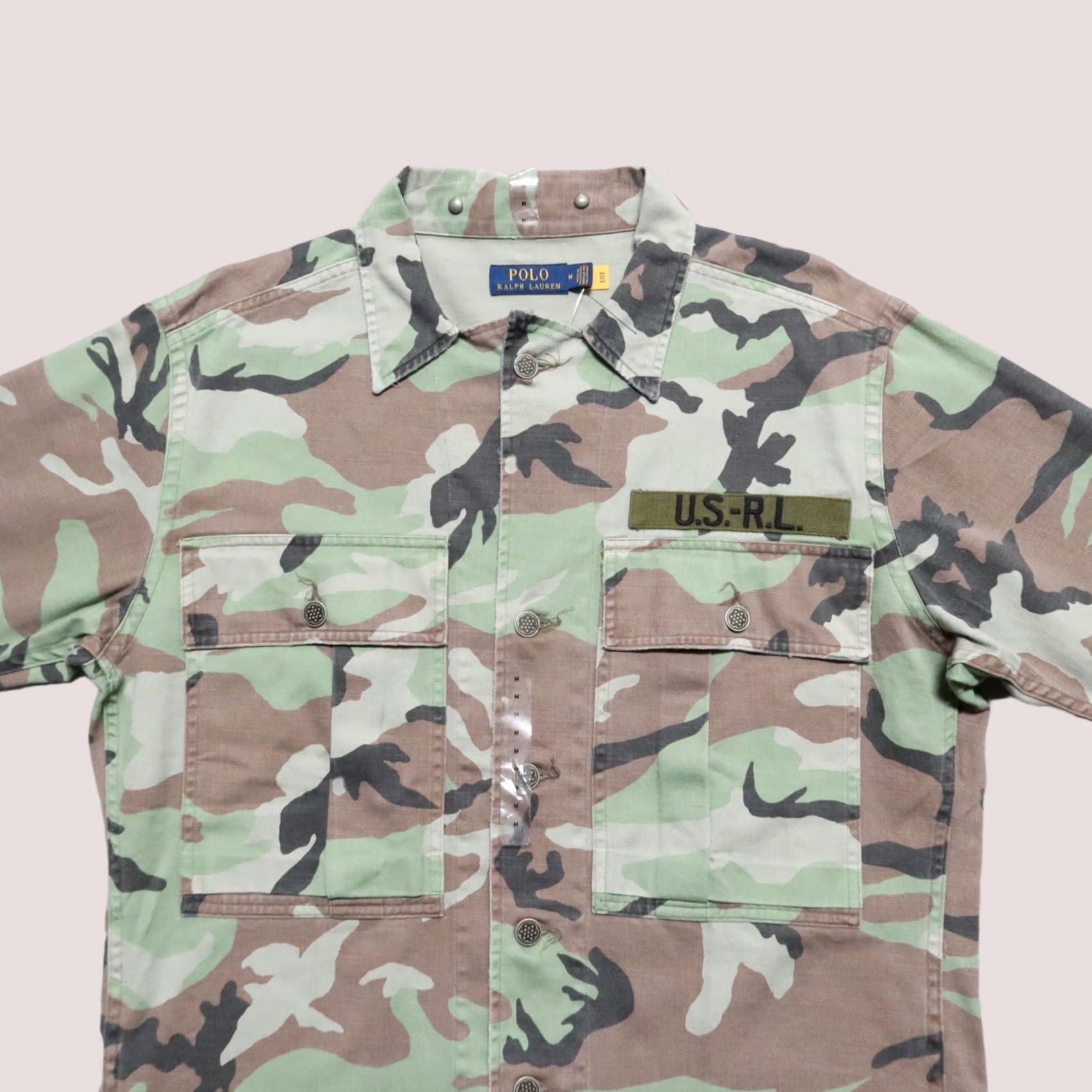 Polo Ralph Lauren VINTAGE Polo Ralph Lauren Camo Military Jacket M Camouflage Shirt WW2 Fatigues Vtg 2 Mens Size US M / EU 48-50 / 2 - 1 Thumbnail