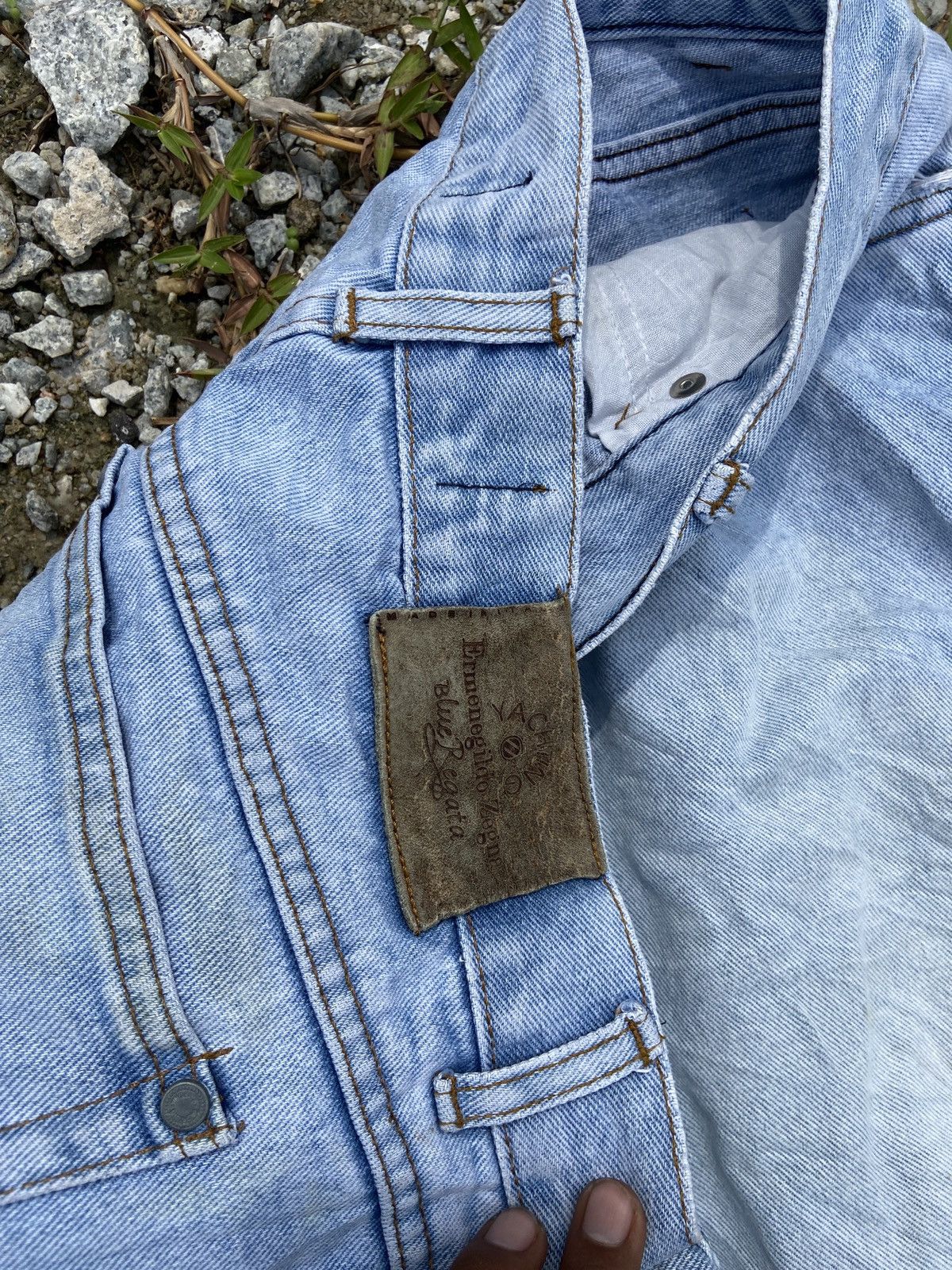 Ermenegildo Zegna Vintage Distressed Zegna Denim Size US 35 - 6 Thumbnail