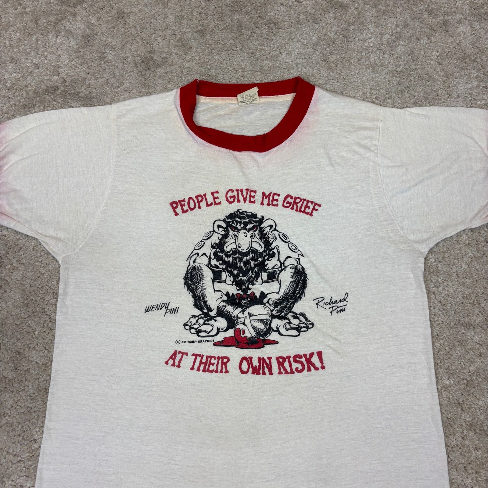 Vintage Vintage 80s Picknose Elfquest Troll Ringer Shirt Men's M Size US M / EU 48-50 / 2 - 2 Thumbnail