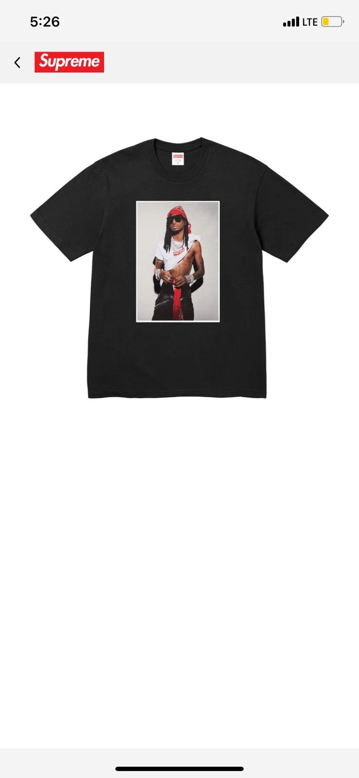 XL】Supreme Playboi Carti Tee Black