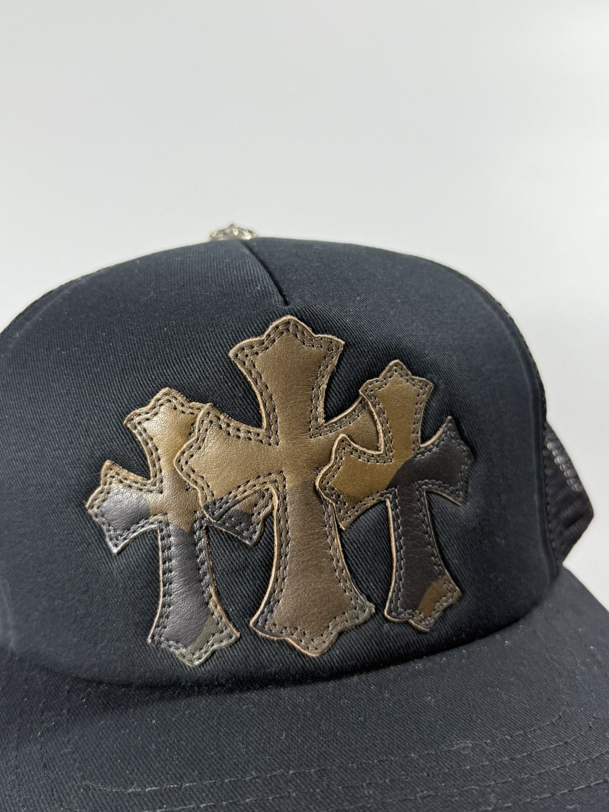 Chrome Hearts 🔥Chrome Hearts Black Camo Triple Cross Patches Hat🔥 Size ONE SIZE - 2 Thumbnail