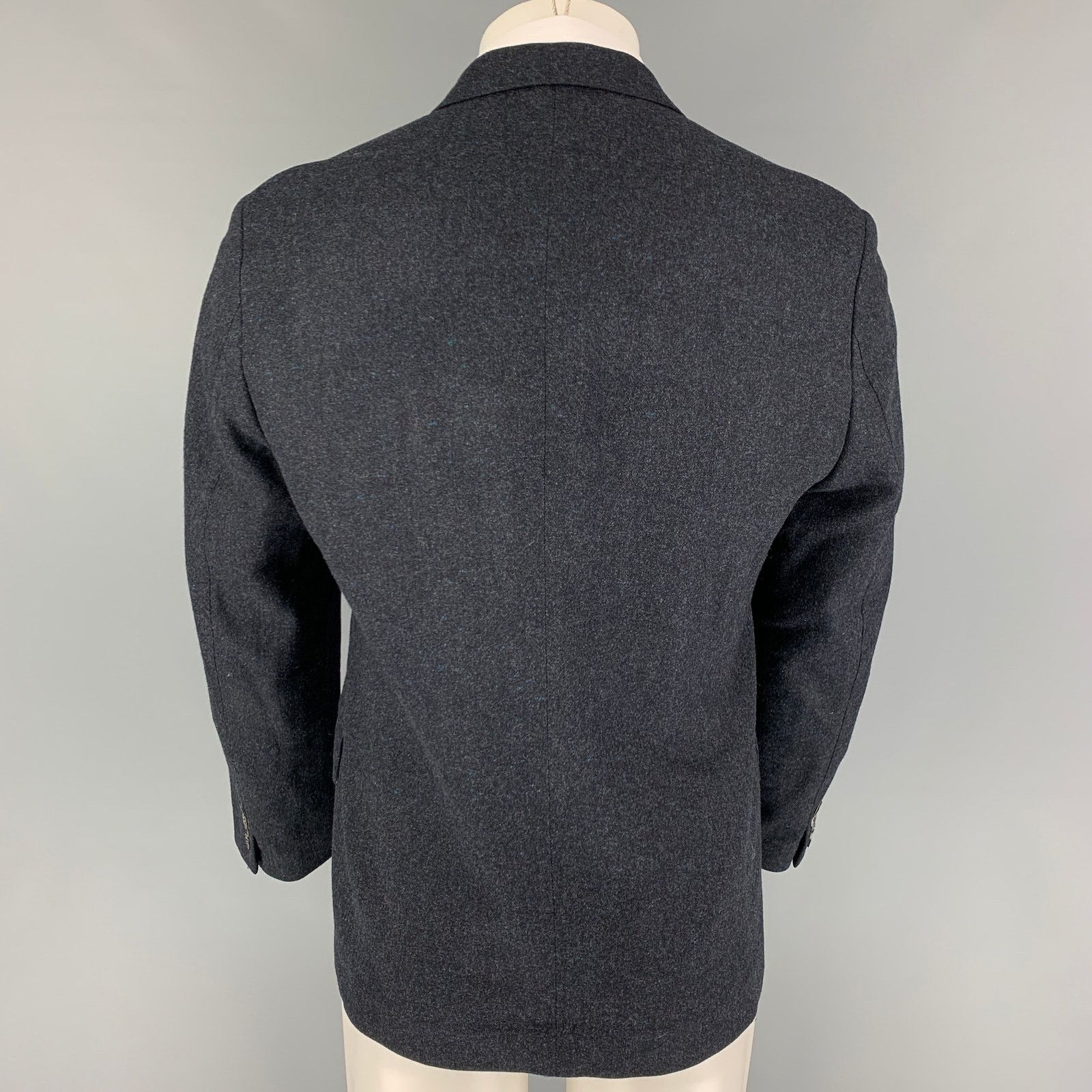 Paul Smith Size 40 Regular Navy Heather Wool Cashmere Sport Coat Size 40R - 3 Thumbnail