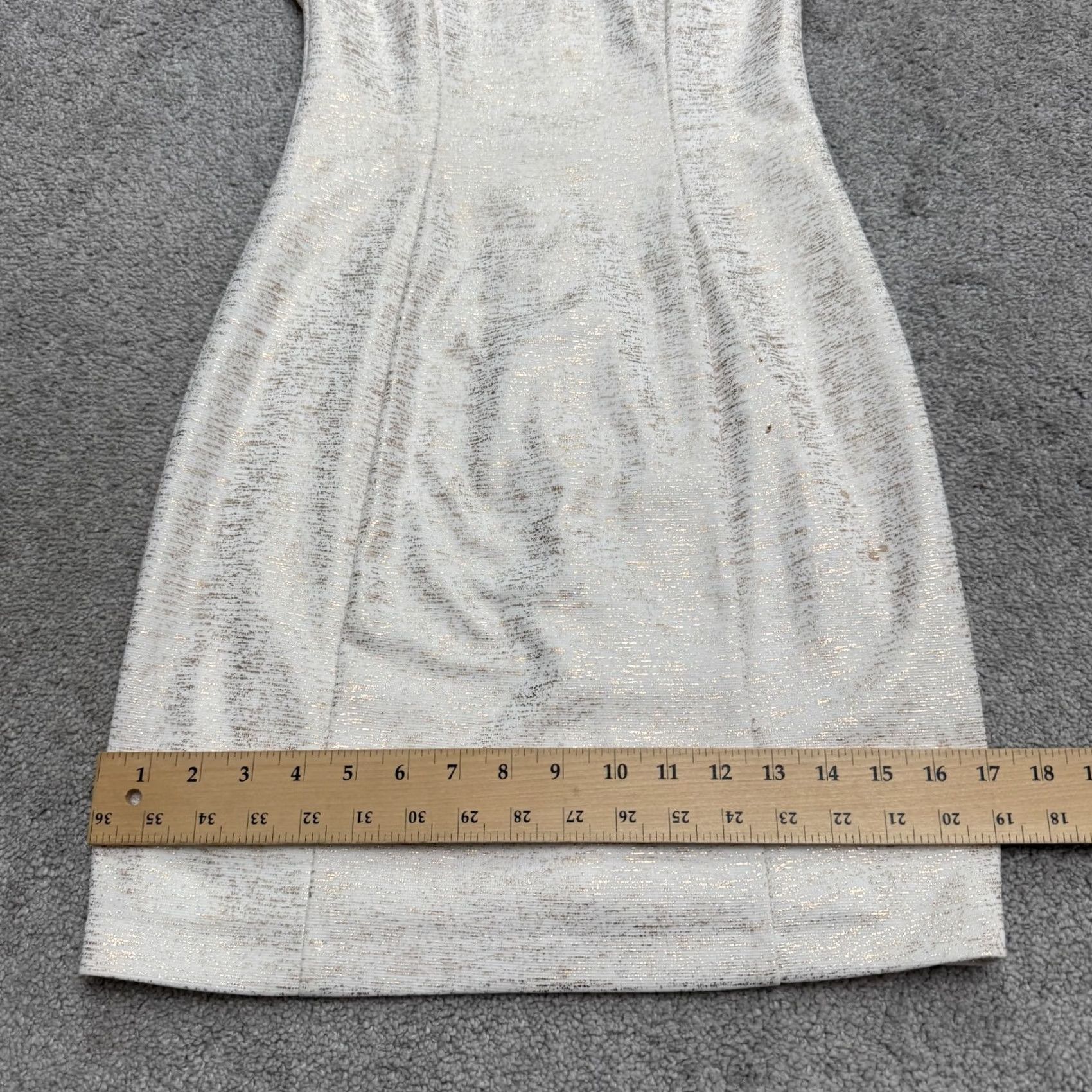 Guess GUESS White Metallic Cut-Out Sleeveless Mini Pencil Dress Womens Short Sleeveless Party Glam Size S / US 4 / IT 40 - 6 Thumbnail