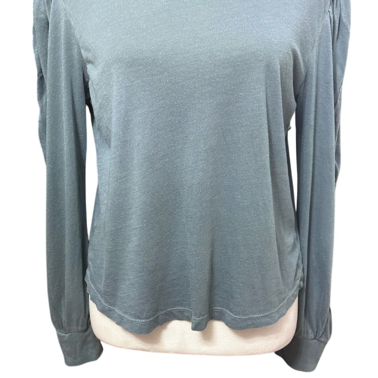 Treasure & Bond Treasure & Bond Long Sleeve Round Neck Ribbed Cuff Blue XS Size XS / US 0-2 / IT 36-38 - 3 Thumbnail