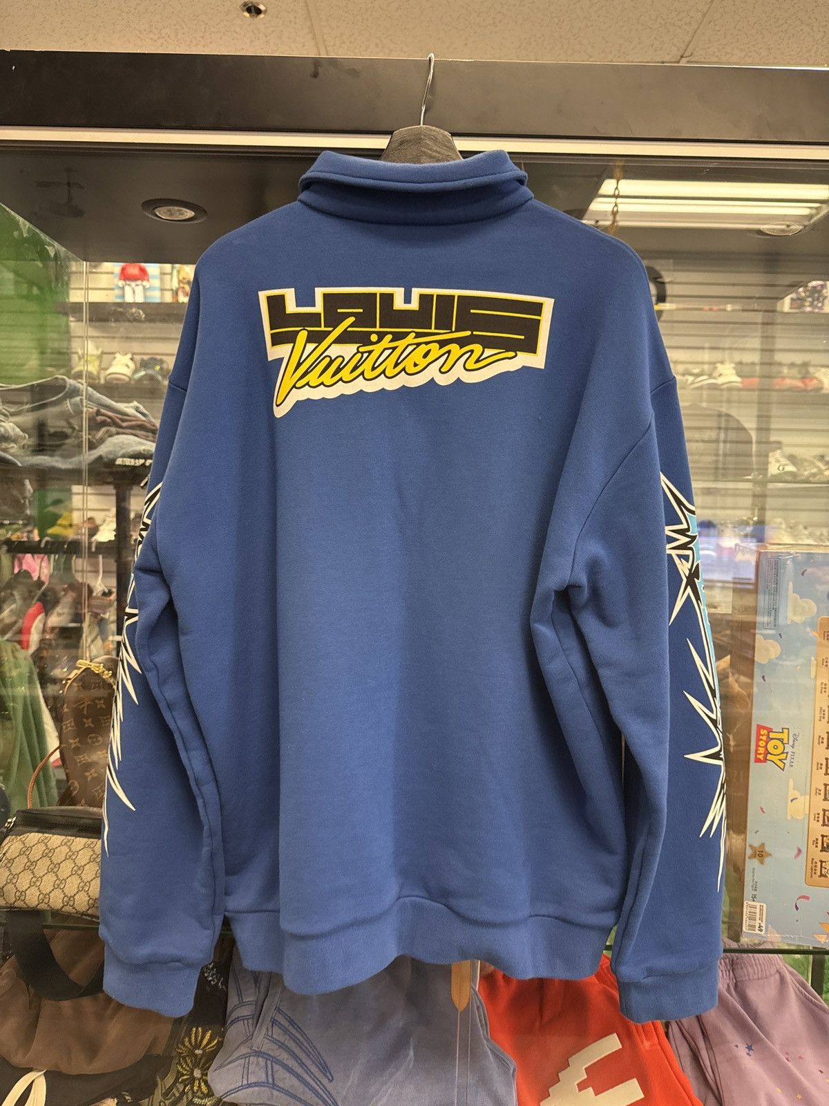 Louis Vuitton Louis Vuitton Printed Half-Zipped Cotton Sweatshirt Size US XL / EU 56 / 4 - 2 Thumbnail